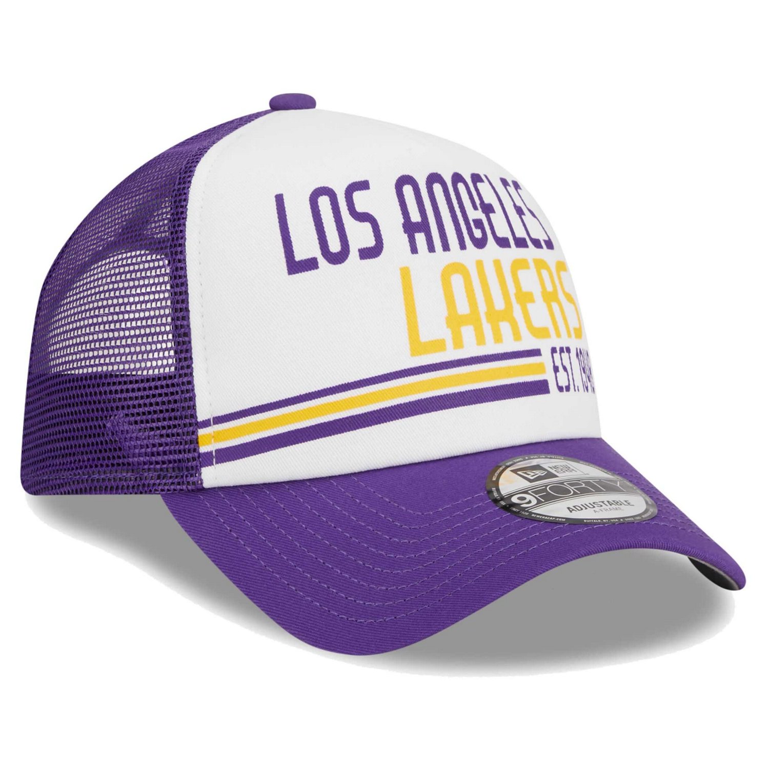 New Era Los Angeles Lakers Lift Pass Foam Front Trucker 9FORTY Adjustable Hat
