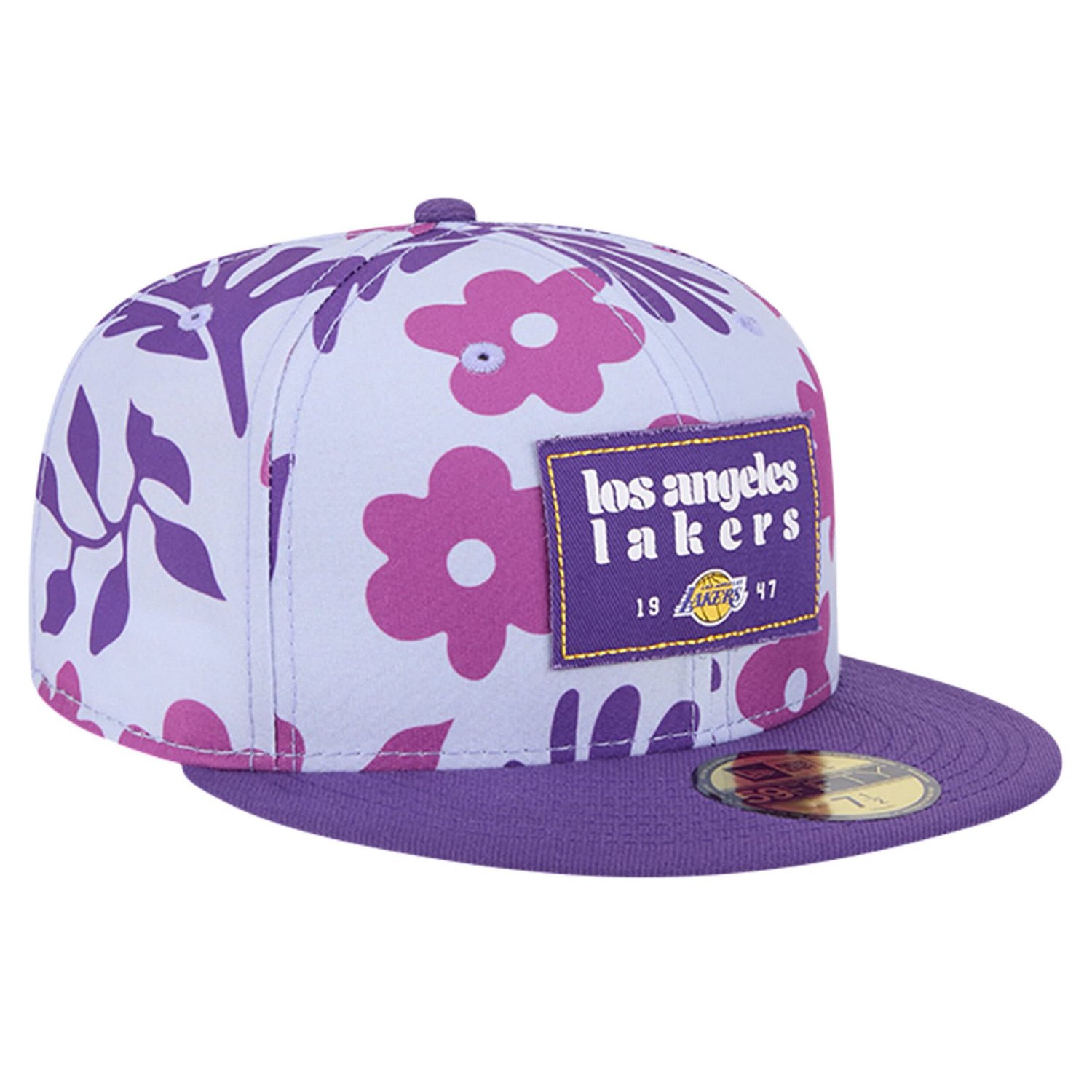 New Era Los Angeles Lakers Palm Fronds 2-Tone 59FIFTY Fitted Hat - view number 3