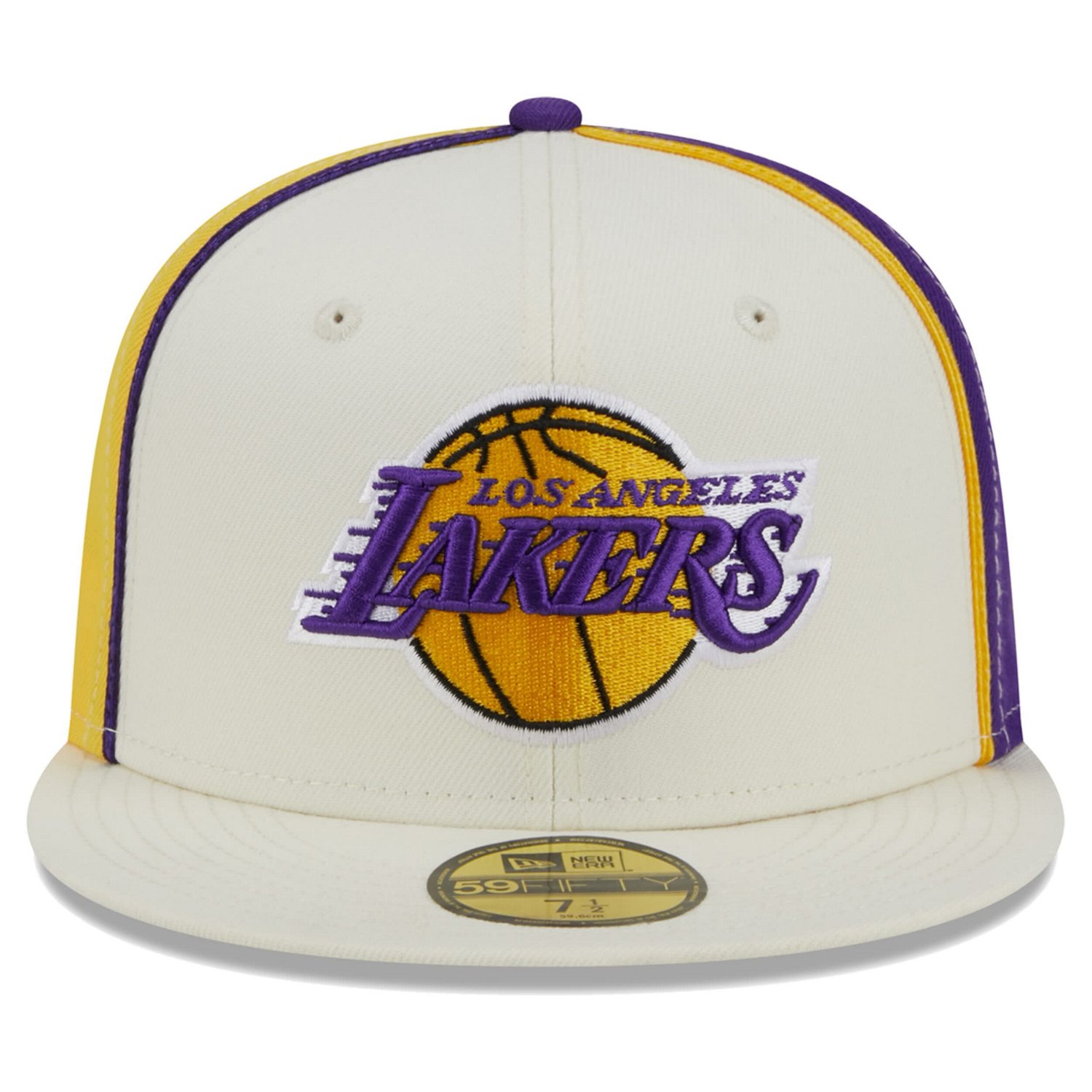 New Era Los Angeles Lakers Piped Pop Panel 59FIFTY Fitted Hat - view number 2