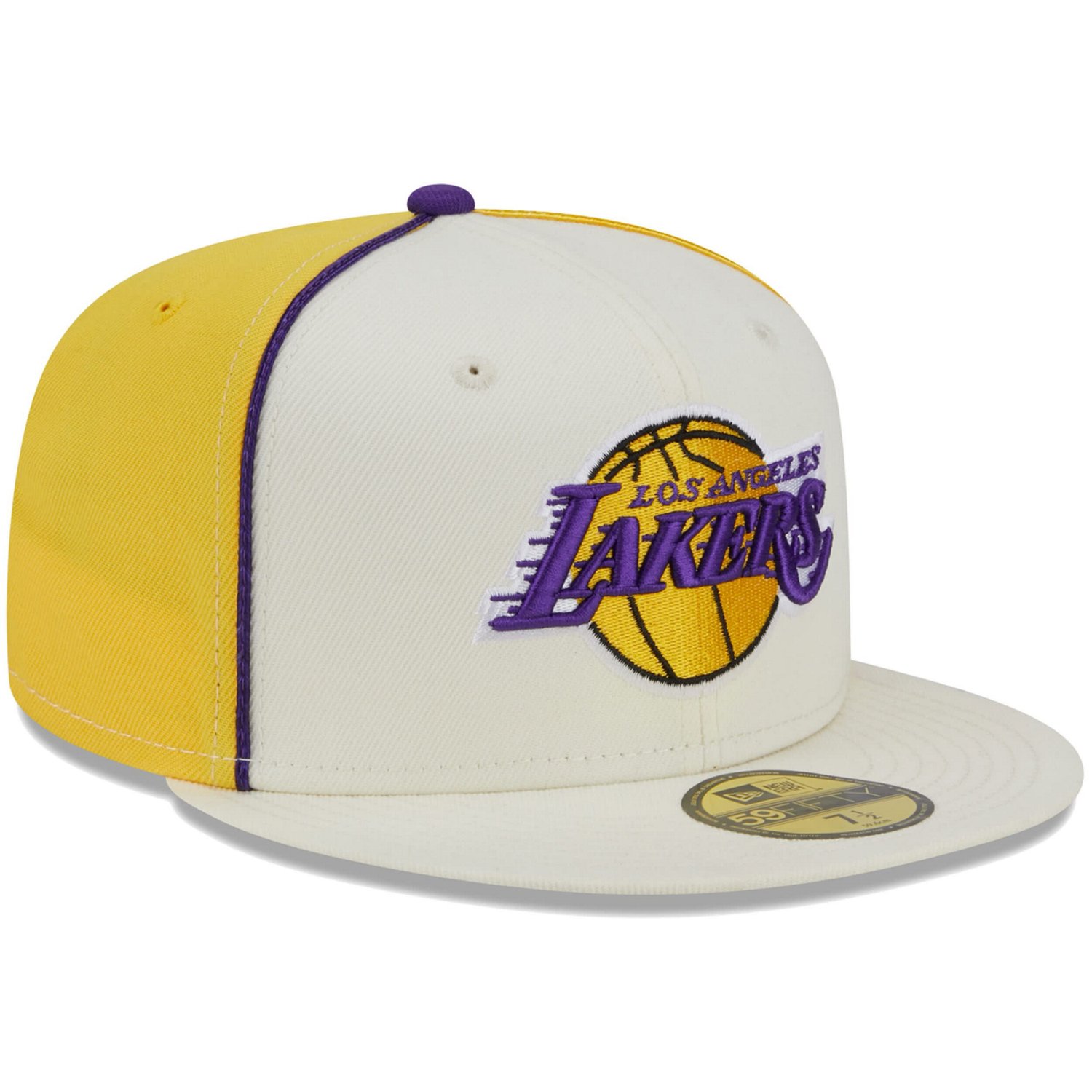 New Era Los Angeles Lakers Piped Pop Panel 59FIFTY Fitted Hat - view number 3