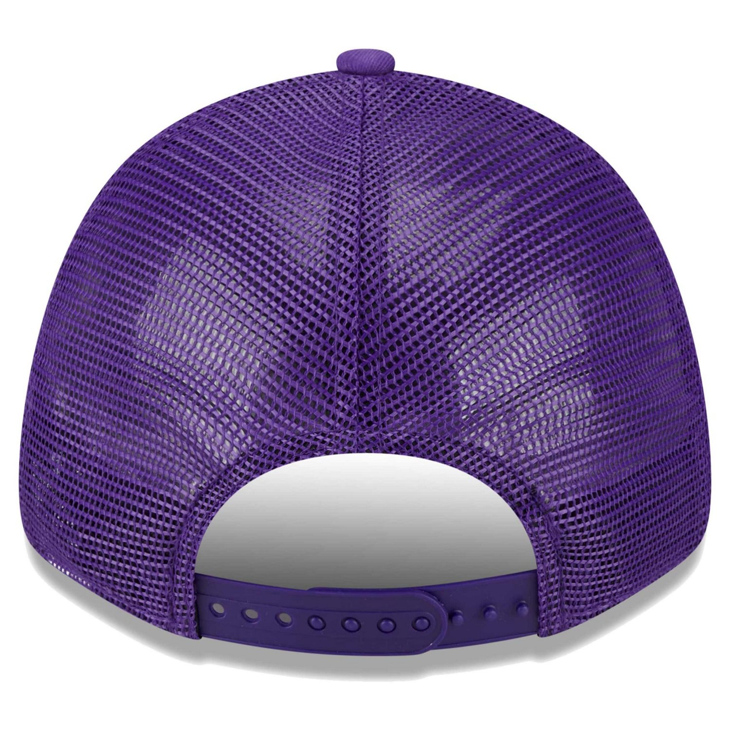 New Era Los Angeles Lakers Plate Oversized Patch Trucker 9FORTY Adjustable Hat - view number 4