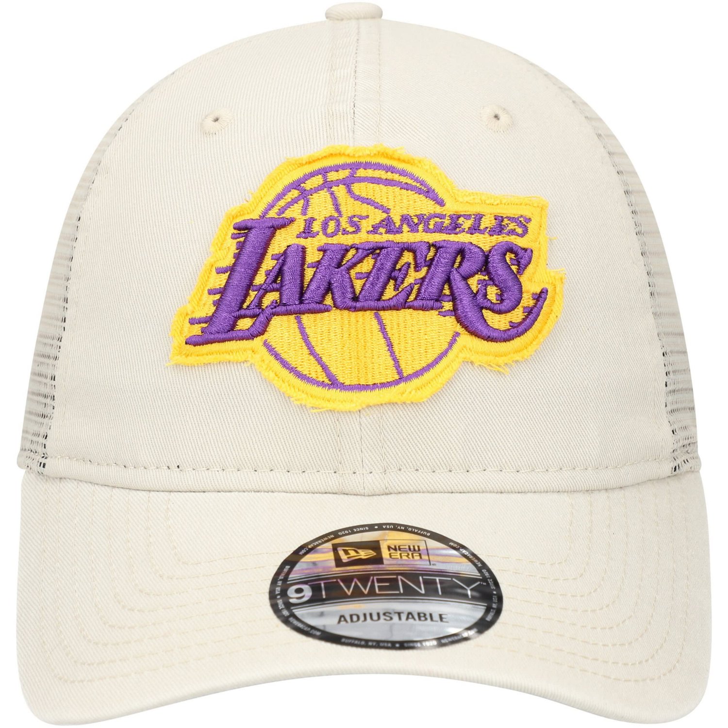 New Era Los Angeles Lakers Rough Edge Logo Trucker 9TWENTY Adjustable Hat