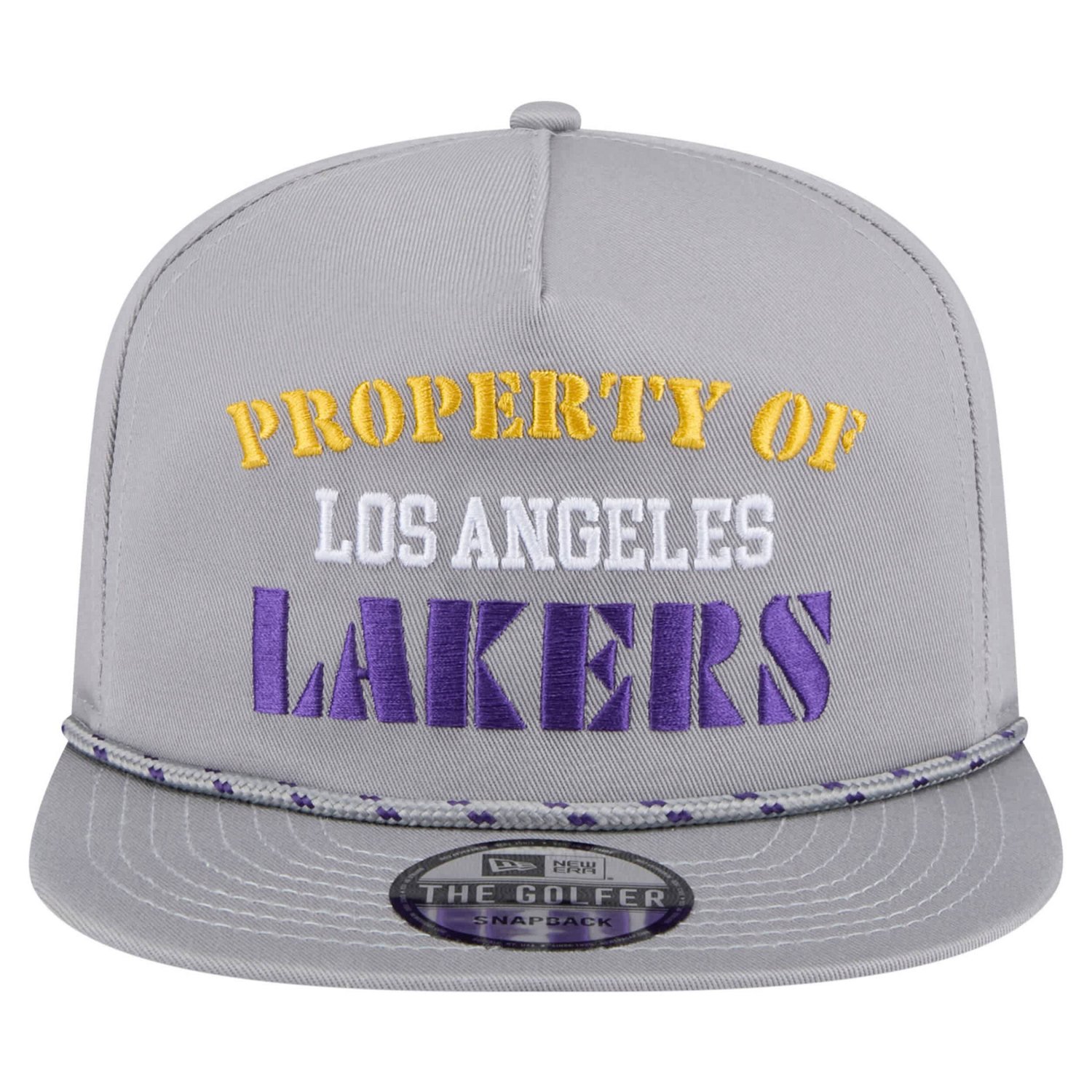 New Era Los Angeles Lakers Throwback Property Of Golfer Snapback Hat - view number 2
