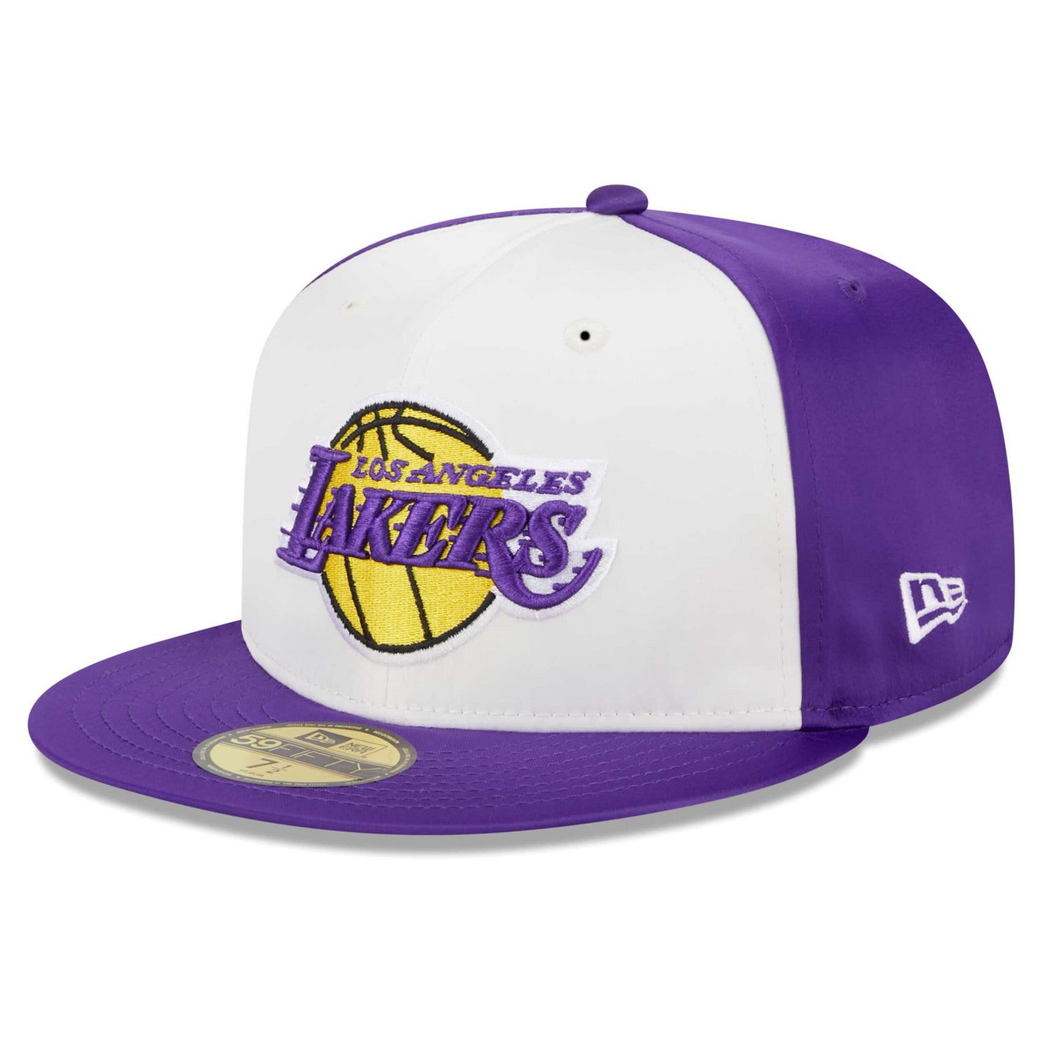 New Era Los Angeles Lakers Throwback Satin 59FIFTY Fitted Hat                                                                    - view number 3