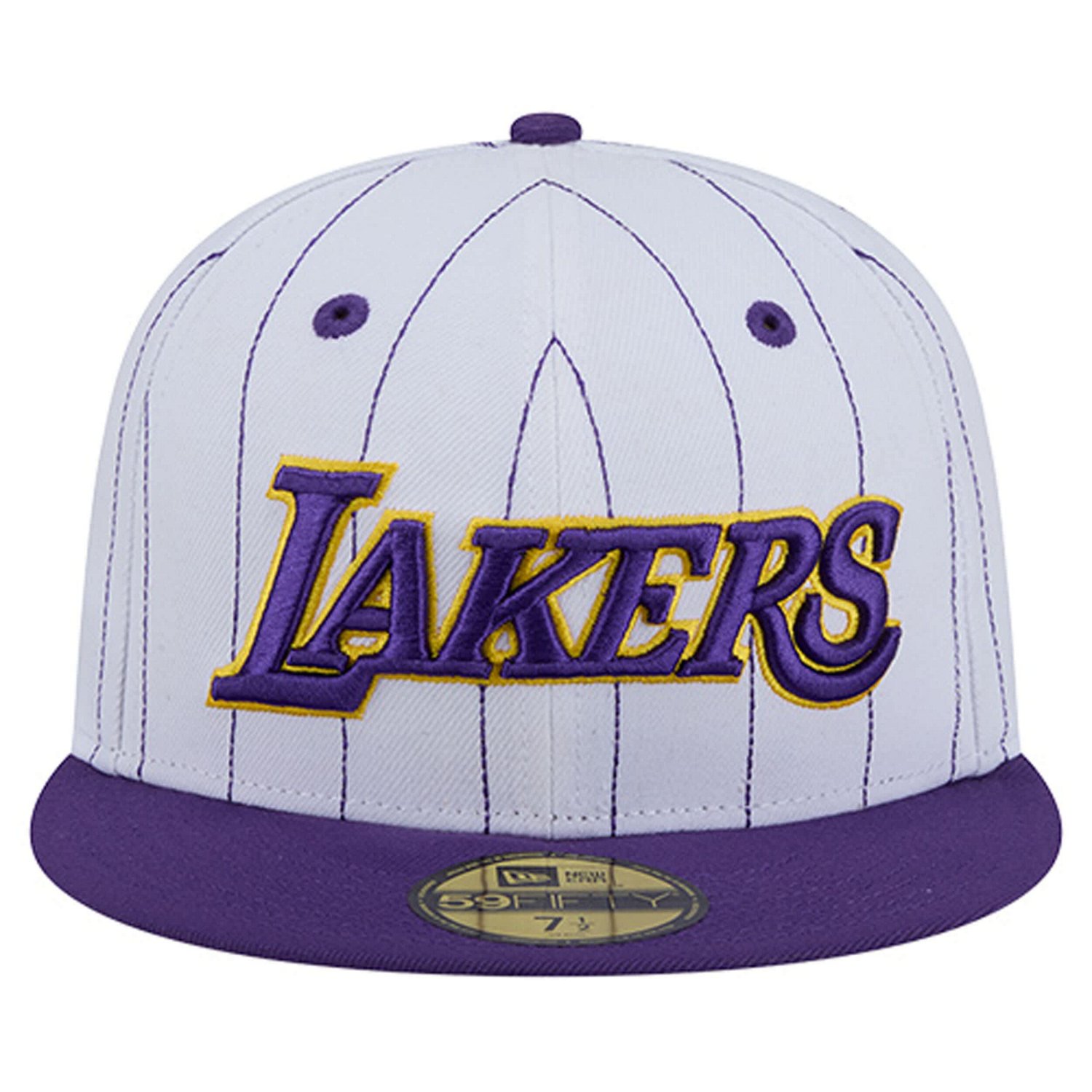 New Era Los Angeles Lakers Wordmark Pinstripe 59FIFTY Fitted Hat - view number 2