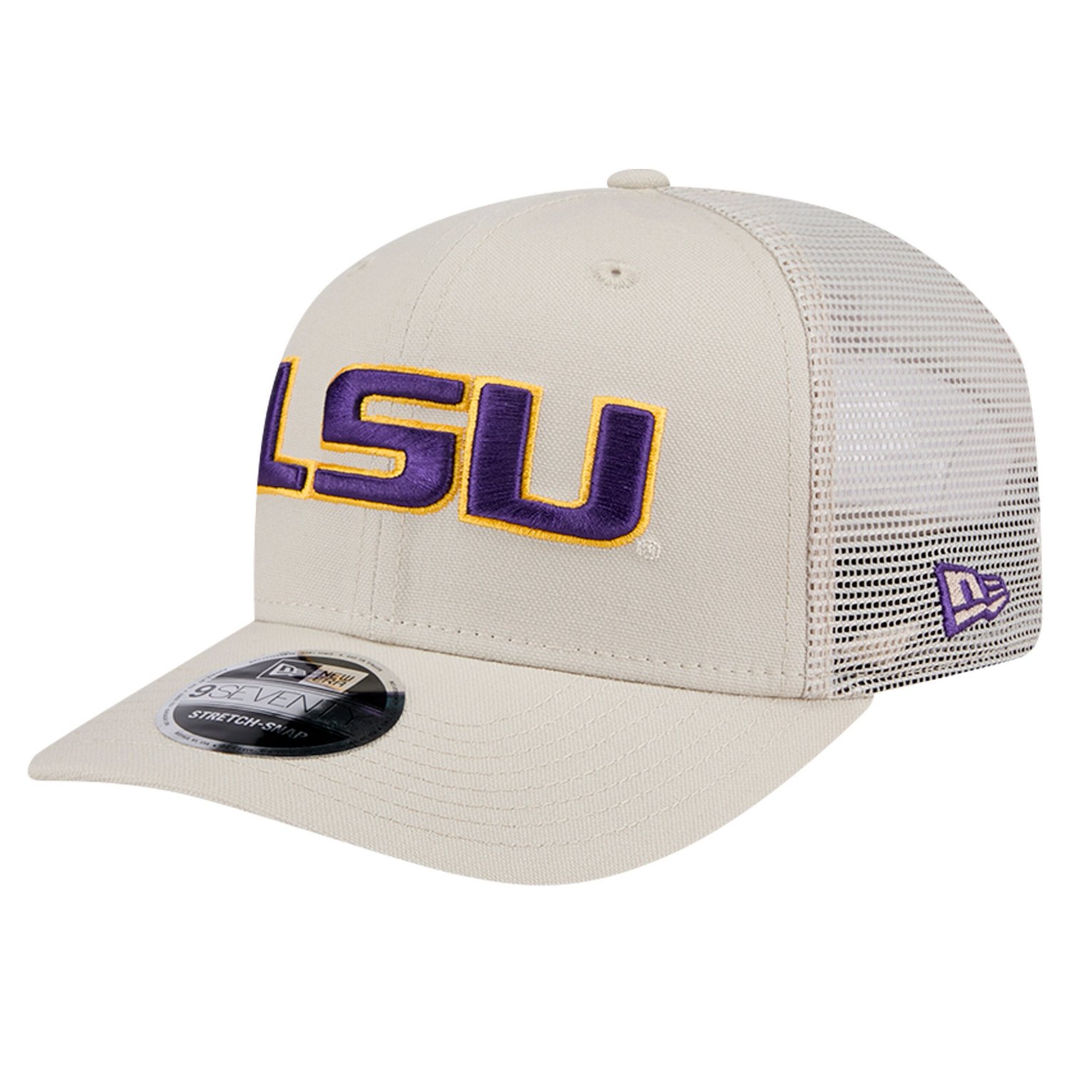 New Era LSU Tigers Canvas 9SEVENTY Stretch-Snap Adjustable Hat
