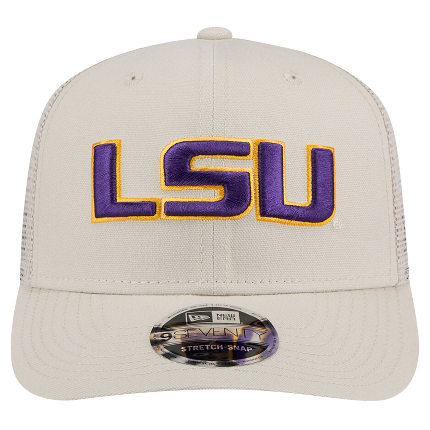 New Era LSU Tigers Canvas 9SEVENTY Stretch-Snap Adjustable Hat