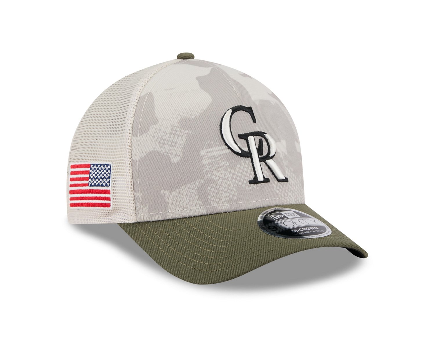 New Era Men's Colorado Rockies  2025 Armed Forces Day M-Crown 9FORTY A-Frame - view number 4