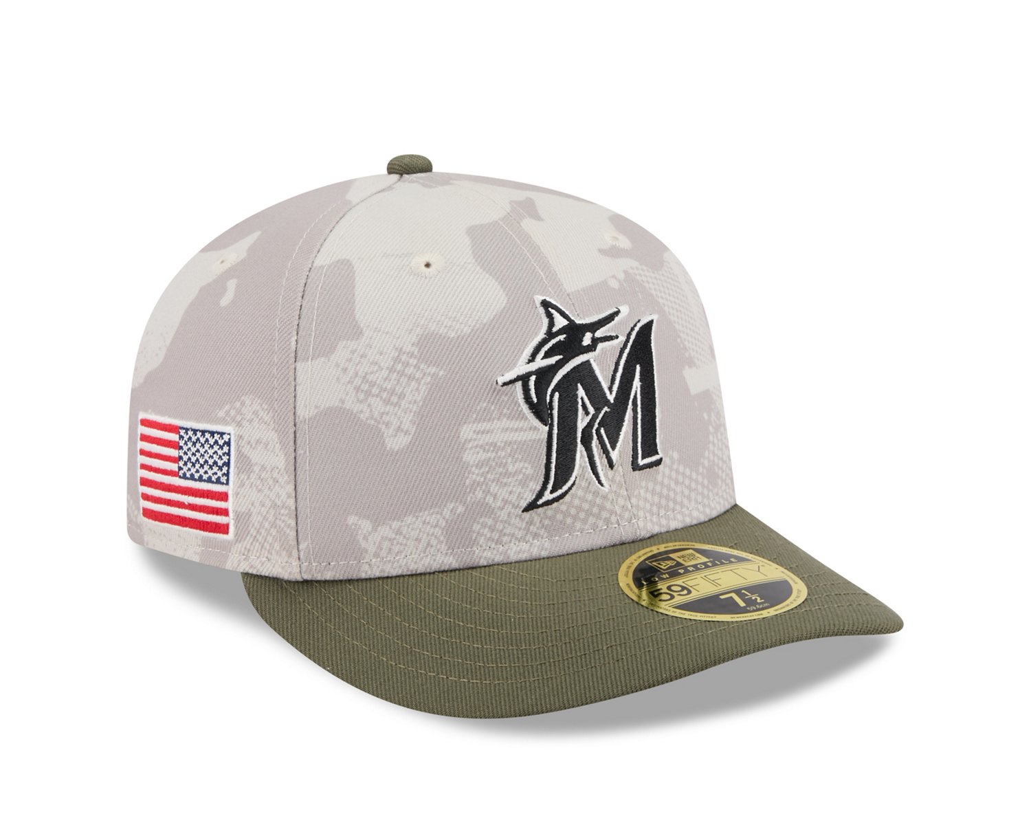 New Era Men's Miami Marlins  2025 Armed Forces Day Low Profile 59FIFTY - view number 4