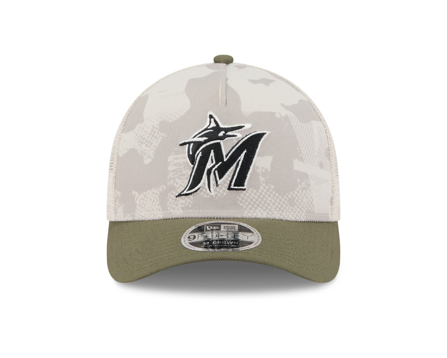 New Era Men's Miami Marlins  2025 Armed Forces Day M-Crown 9FORTY A-Frame - view number 3