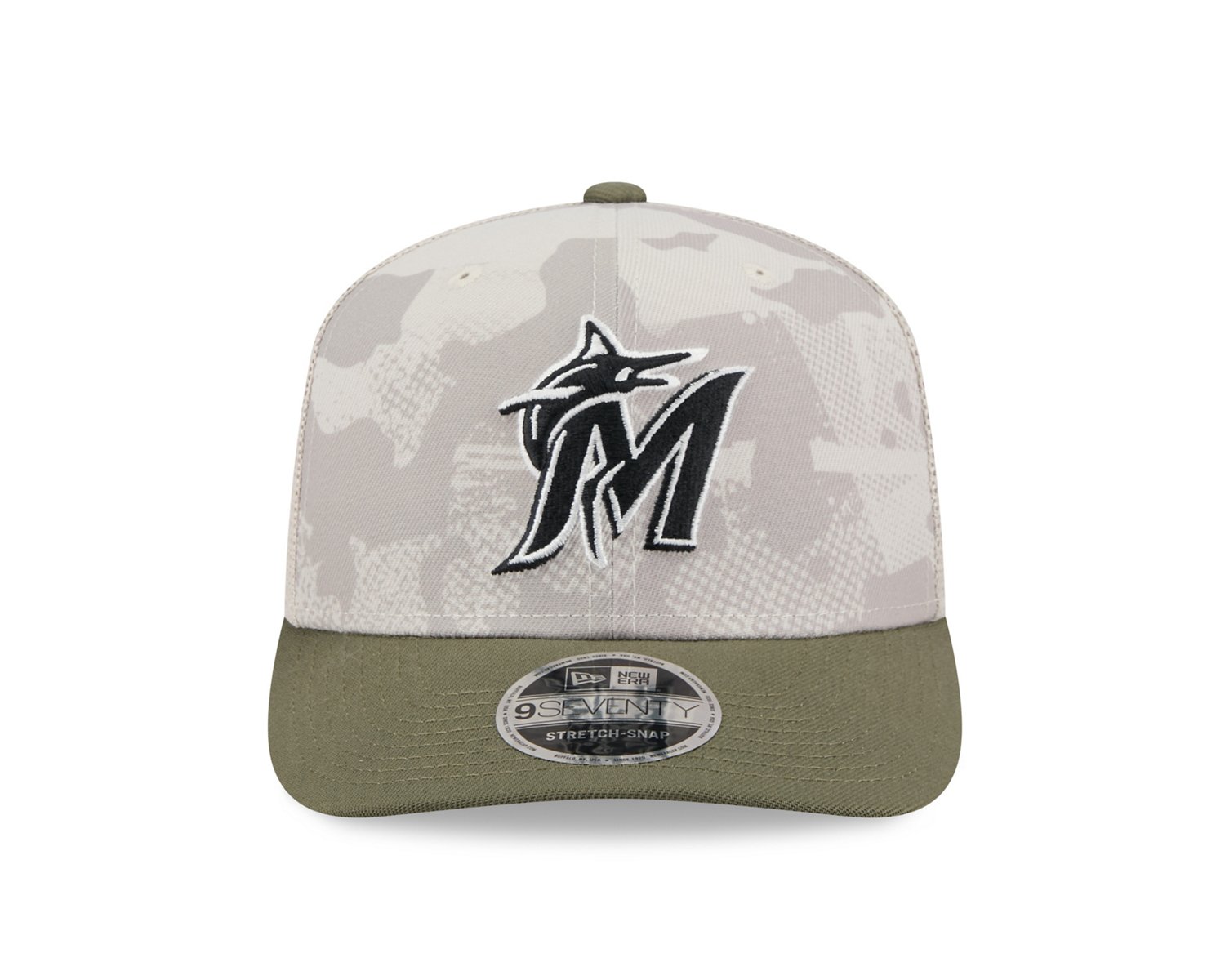 New Era Men's Miami Marlins  2025 Armed Forces Day Stretch Snap 9SEVENTY - view number 3