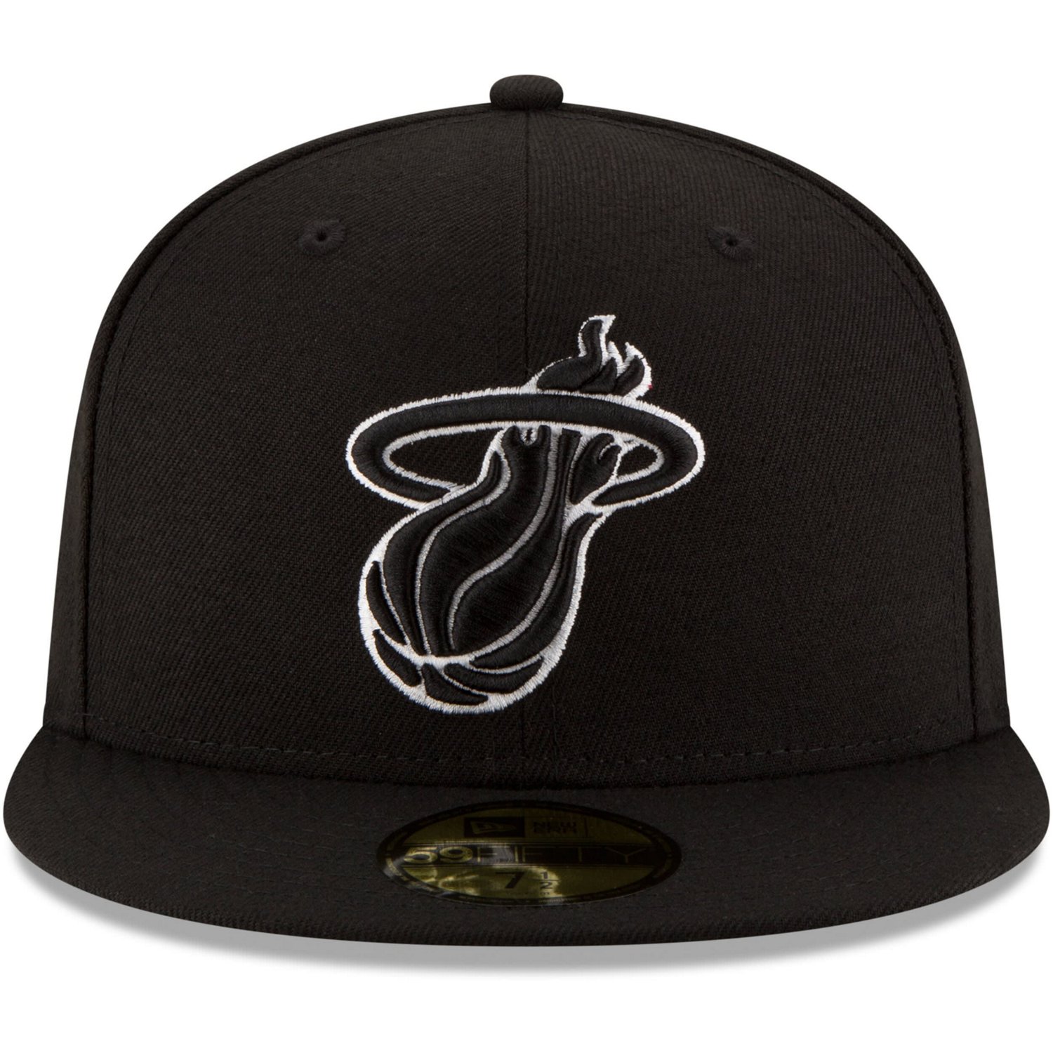 New Era Miami Heat  White Logo 59FIFTY Fitted Hat - view number 2