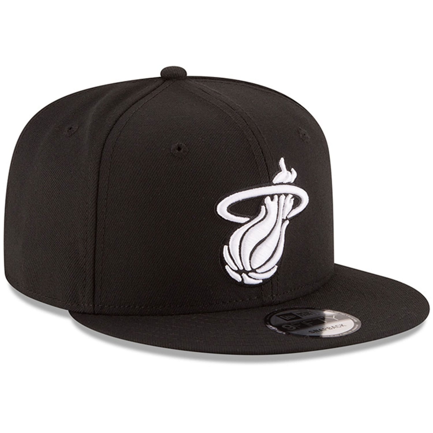 New Era Miami Heat  White Logo 9FIFTY Adjustable Snapback Hat