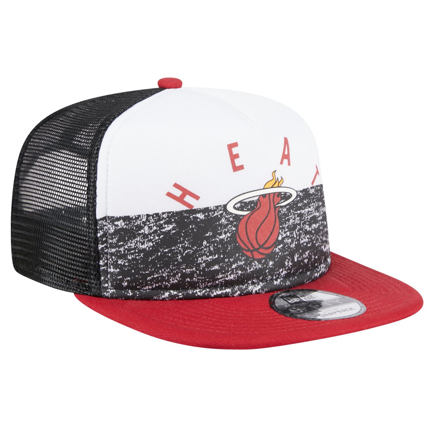 New Era Miami Heat Arch A-Frame Trucker 9FIFTY Snapback Hat - view number 3