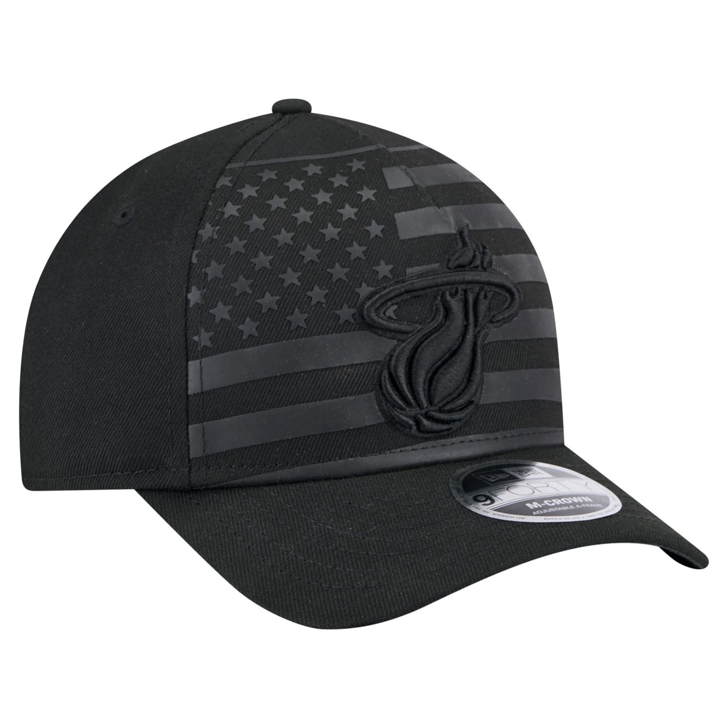 New Era Miami Heat Game Day Flag A-Frame 9FORTY Adjustable Hat                                                                   - view number 2