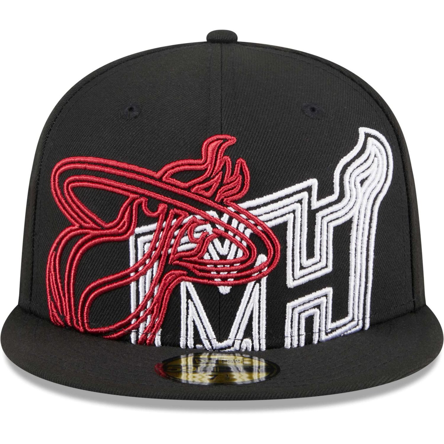 New Era Miami Heat Game Day Hollow Logo Mashup 59FIFTY Fitted Hat                                                                - view number 2