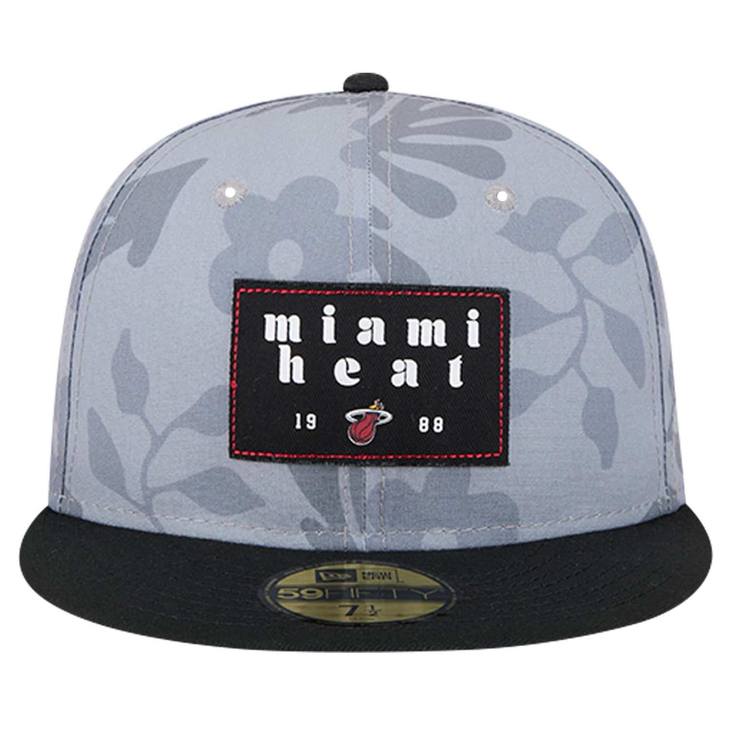 New Era Miami Heat Palm Fronds 2-Tone 59FIFTY Fitted Hat                                                                         - view number 2