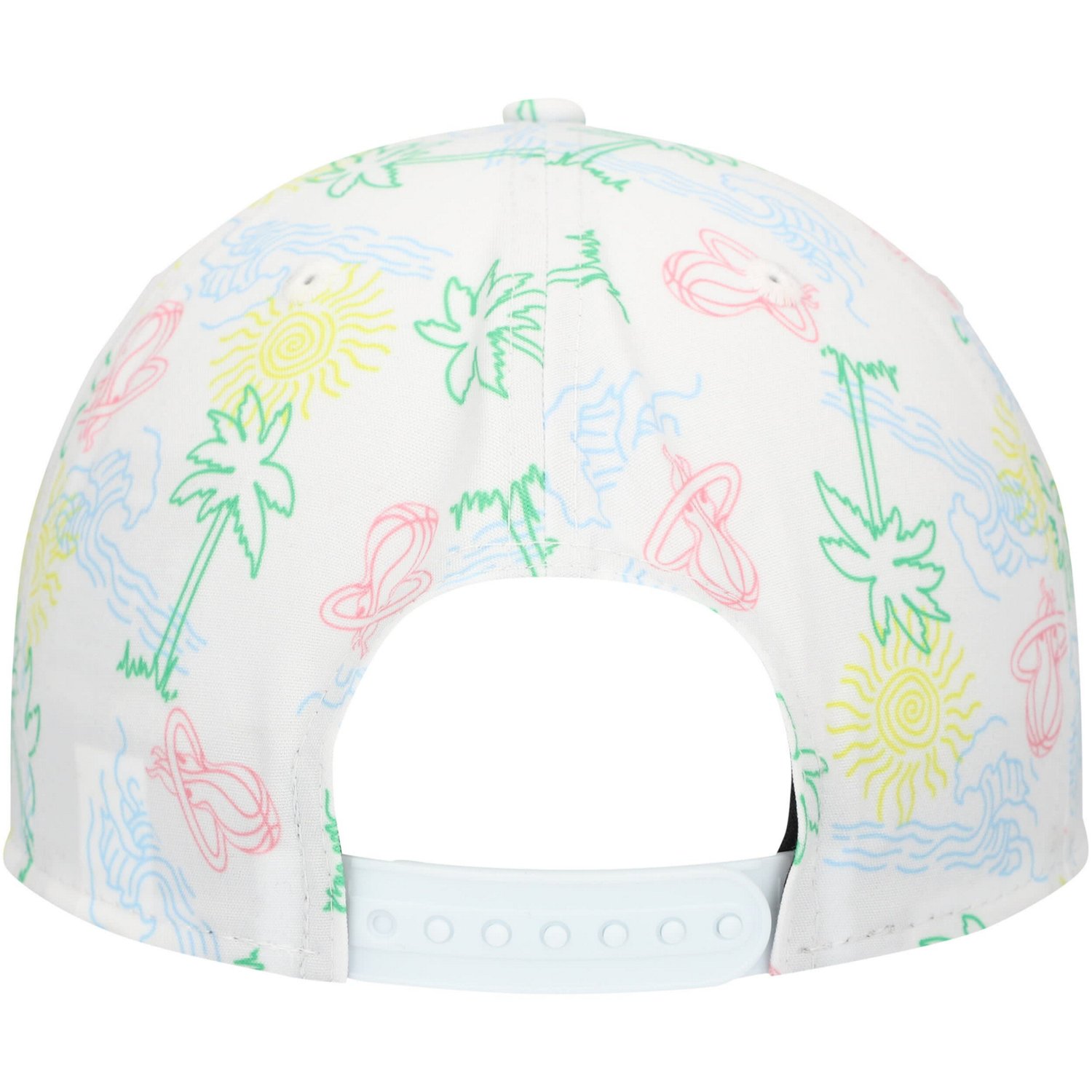 New Era Miami Heat Palm Trees and Waves Golfer Adjustable Hat