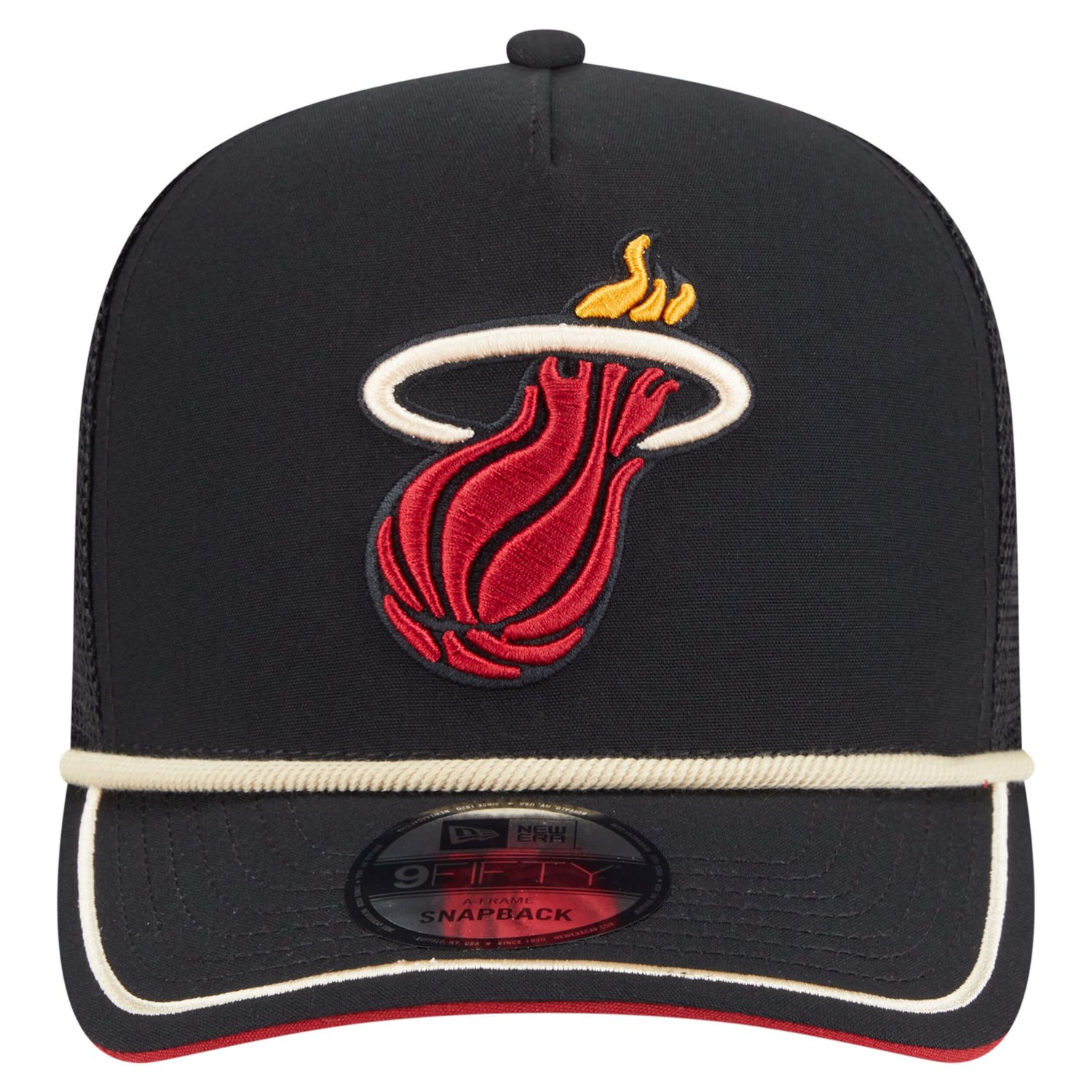 New Era Miami Heat Vintage Team Rope A-Frame 9FIFTY Snapback Hat - view number 2