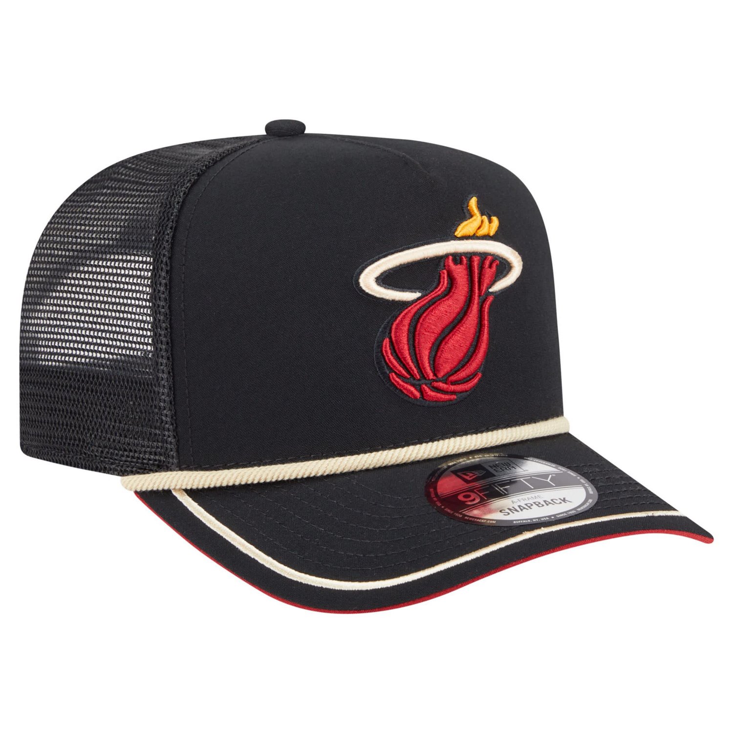 New Era Miami Heat Vintage Team Rope A-Frame 9FIFTY Snapback Hat - view number 3
