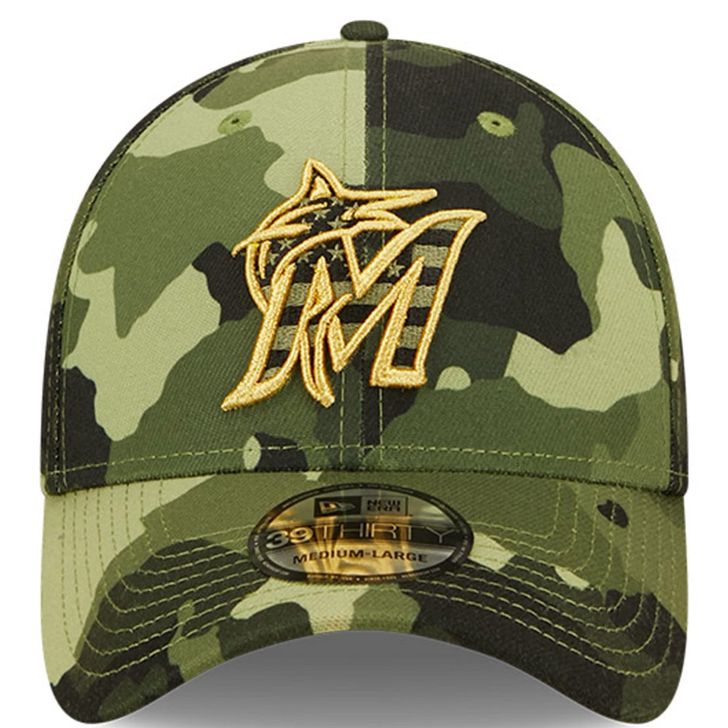 New Era Miami Marlins 2022 Armed Forces Day 39THIRTY Flex Hat