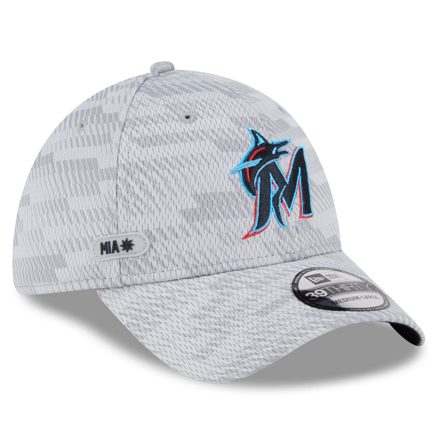 New Era Miami Marlins 2025 MLB Clubhouse 39THIRTY Flex Hat - view number 1