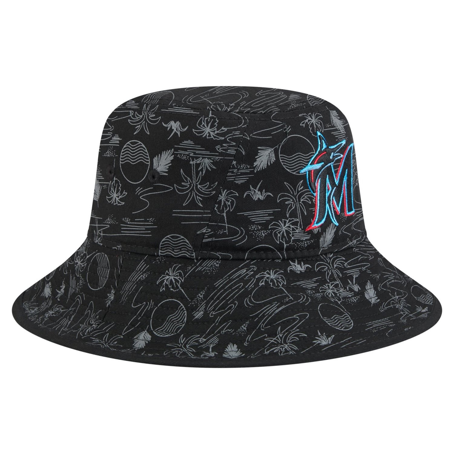New Era Miami Marlins 2025 Spring Training All Over Print Bucket Hat - view number 2