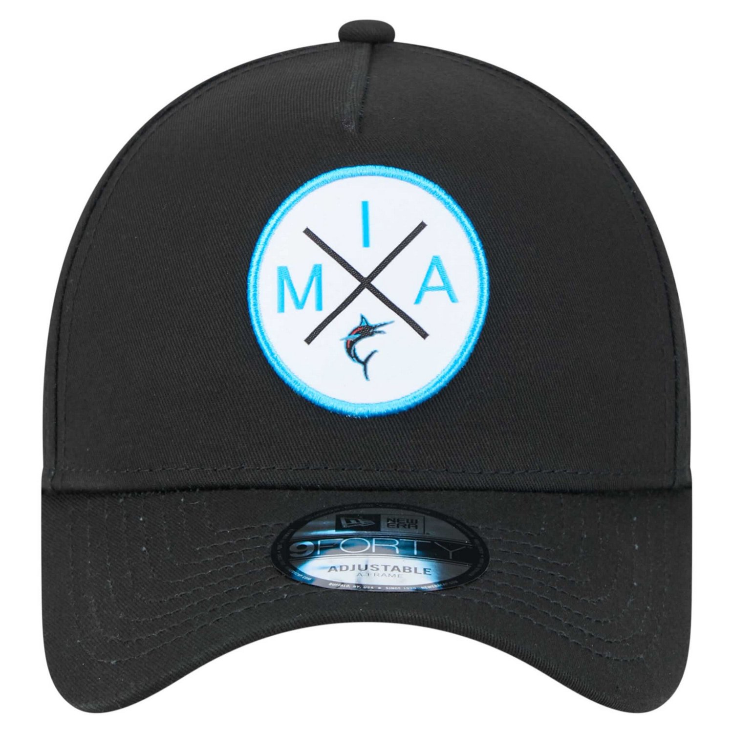 New Era Miami Marlins 9FORTY A-Frame Adjustable Hat - view number 2