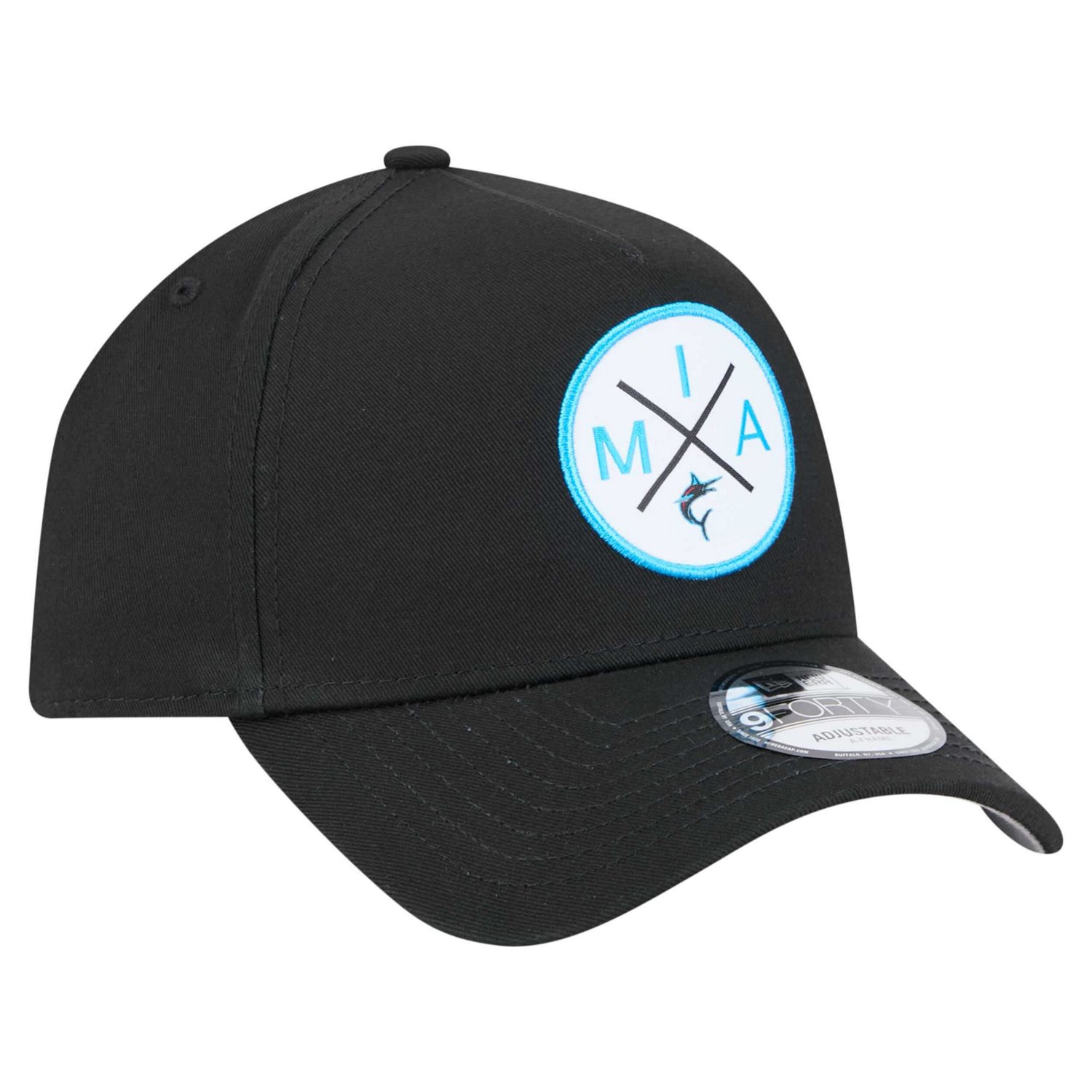 New Era Miami Marlins 9FORTY A-Frame Adjustable Hat - view number 3