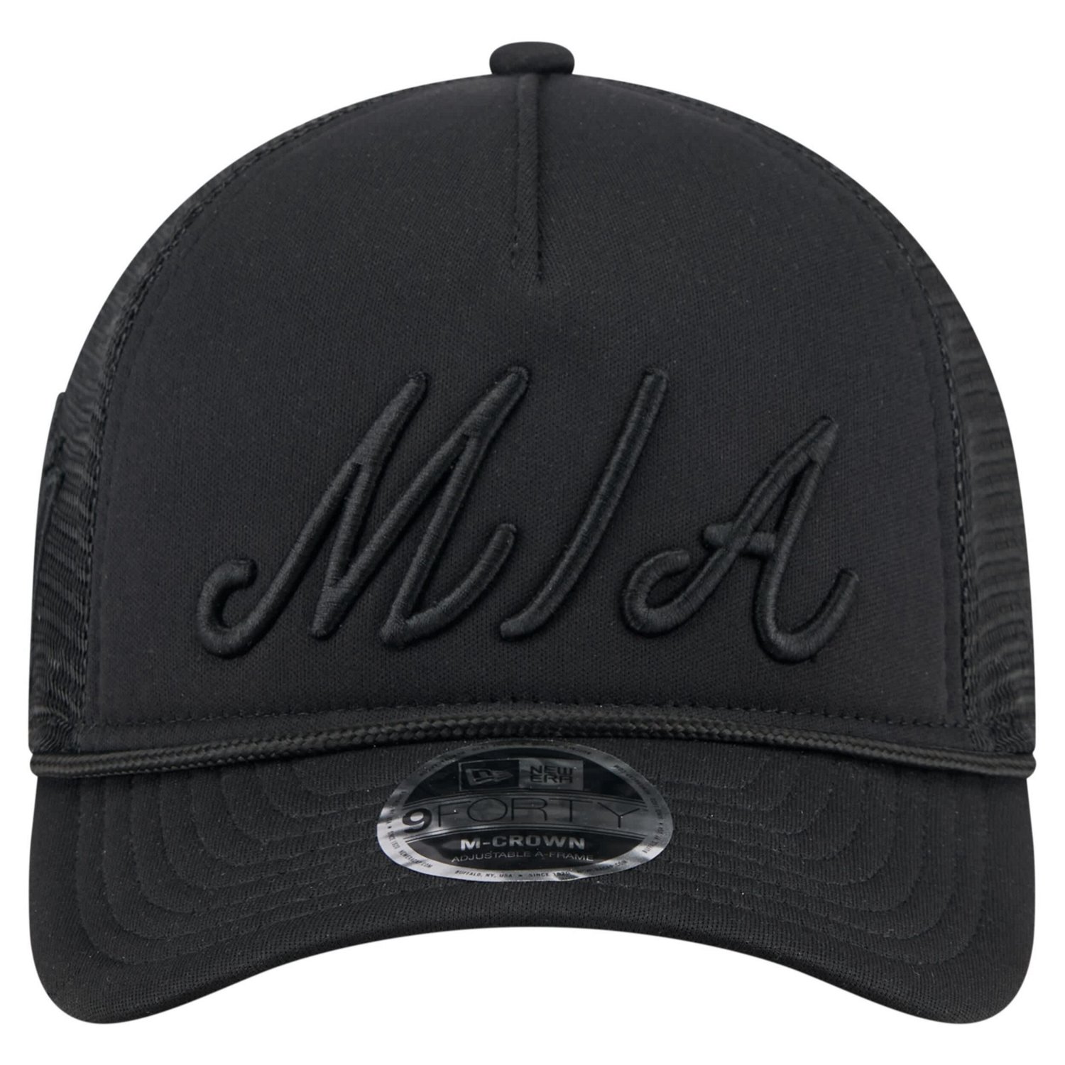 New Era Miami Marlins City Initial 9FORTY A-Frame M-Crown Adjustable Trucker Hat - view number 2