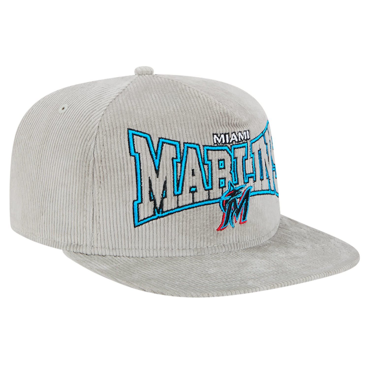 New Era Miami Marlins Corduroy Golfer Snapback Hat                                                                               - view number 3