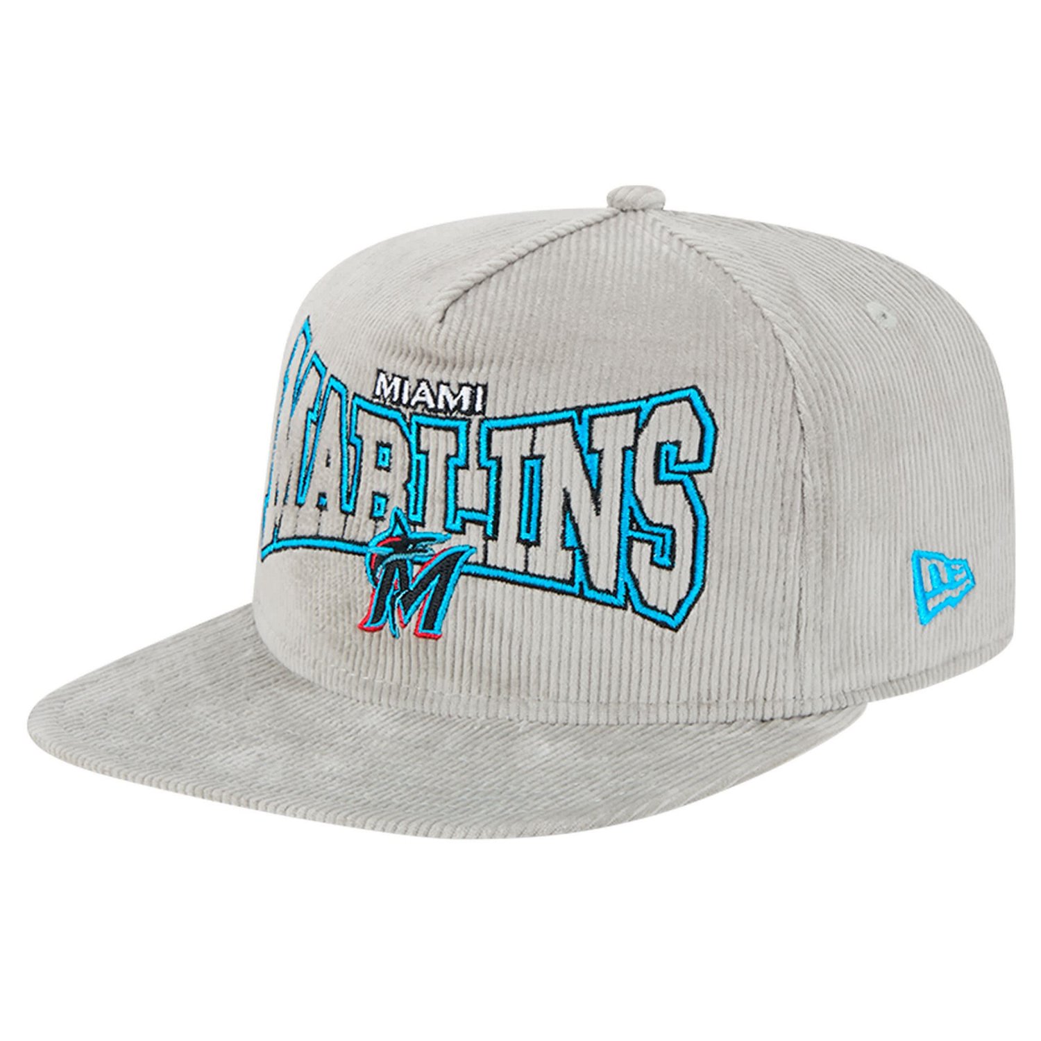 New Era Miami Marlins Corduroy Golfer Snapback Hat                                                                               - view number 1