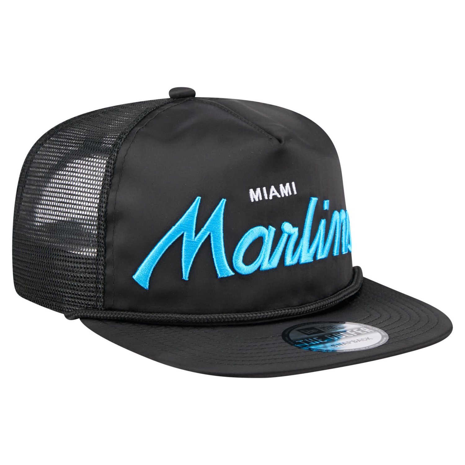 New Era Miami Marlins Retro Satin Script Golfer Adjustable Hat
