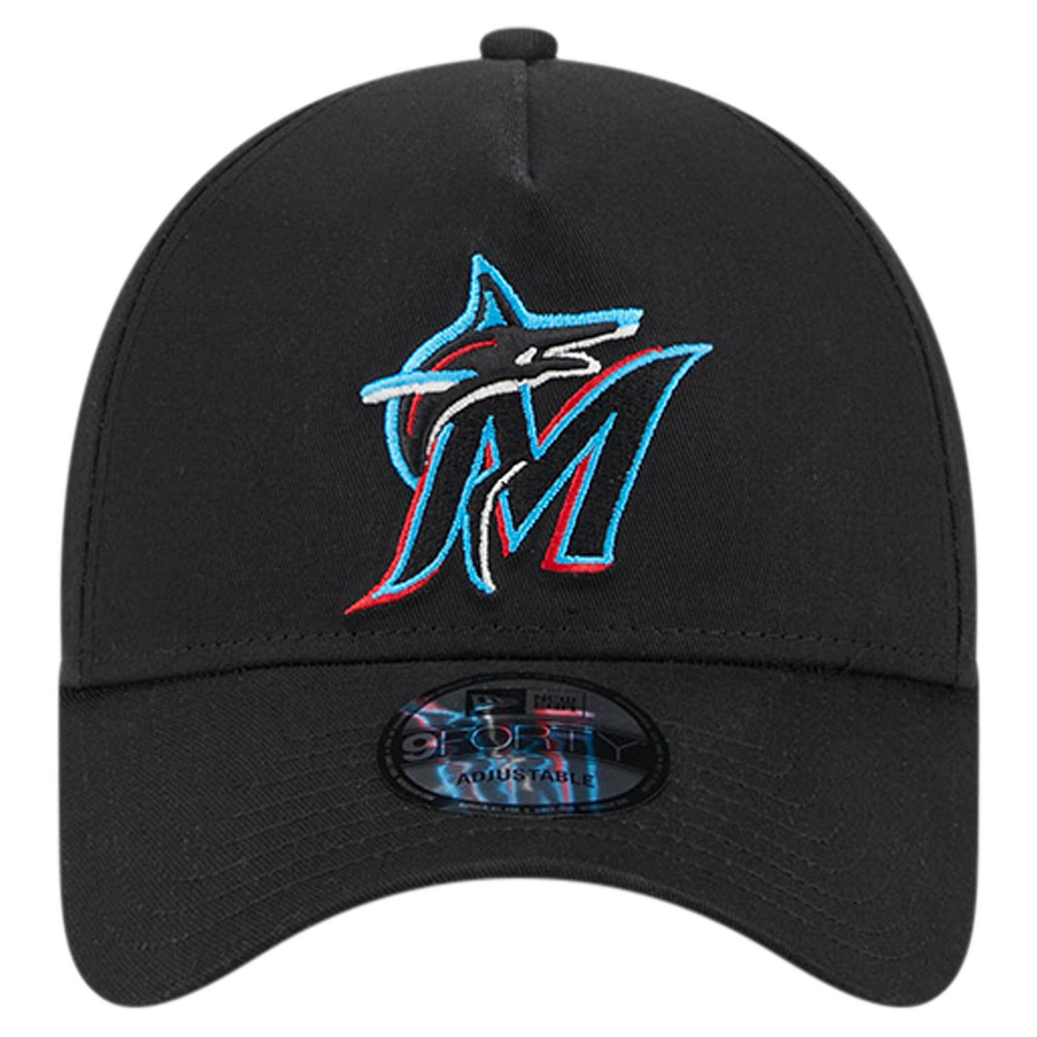 New Era Miami Marlins Team Color A-Frame 9FORTY Adjustable Hat - view number 2