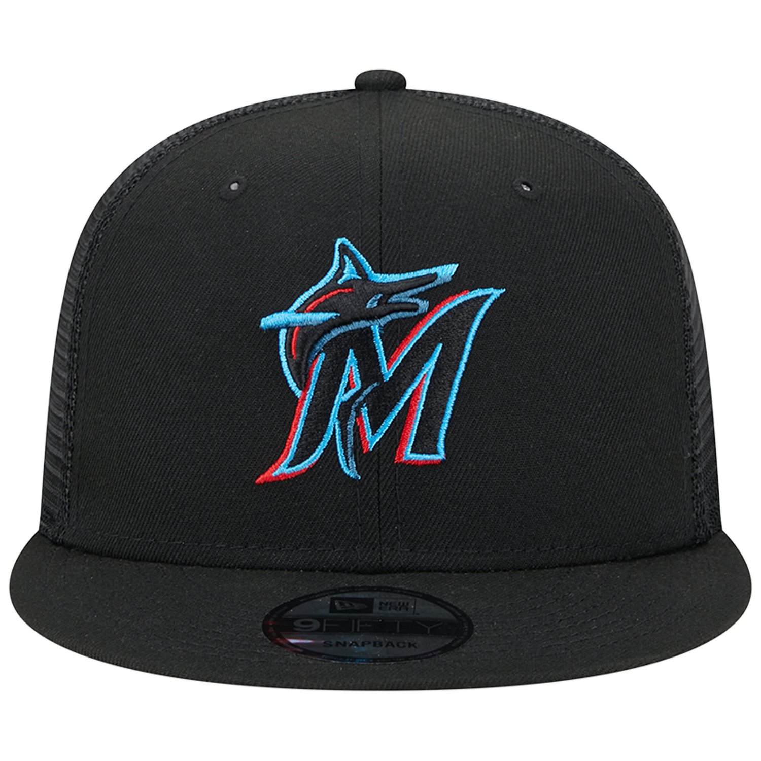 New Era Miami Marlins Team Color Trucker 9FIFTY Snapback Hat - view number 2