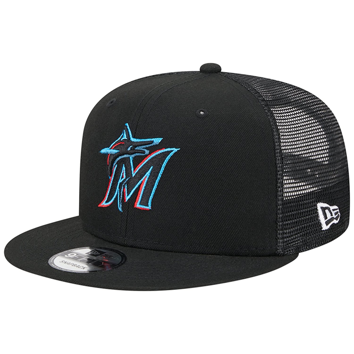 New Era Miami Marlins Team Color Trucker 9FIFTY Snapback Hat