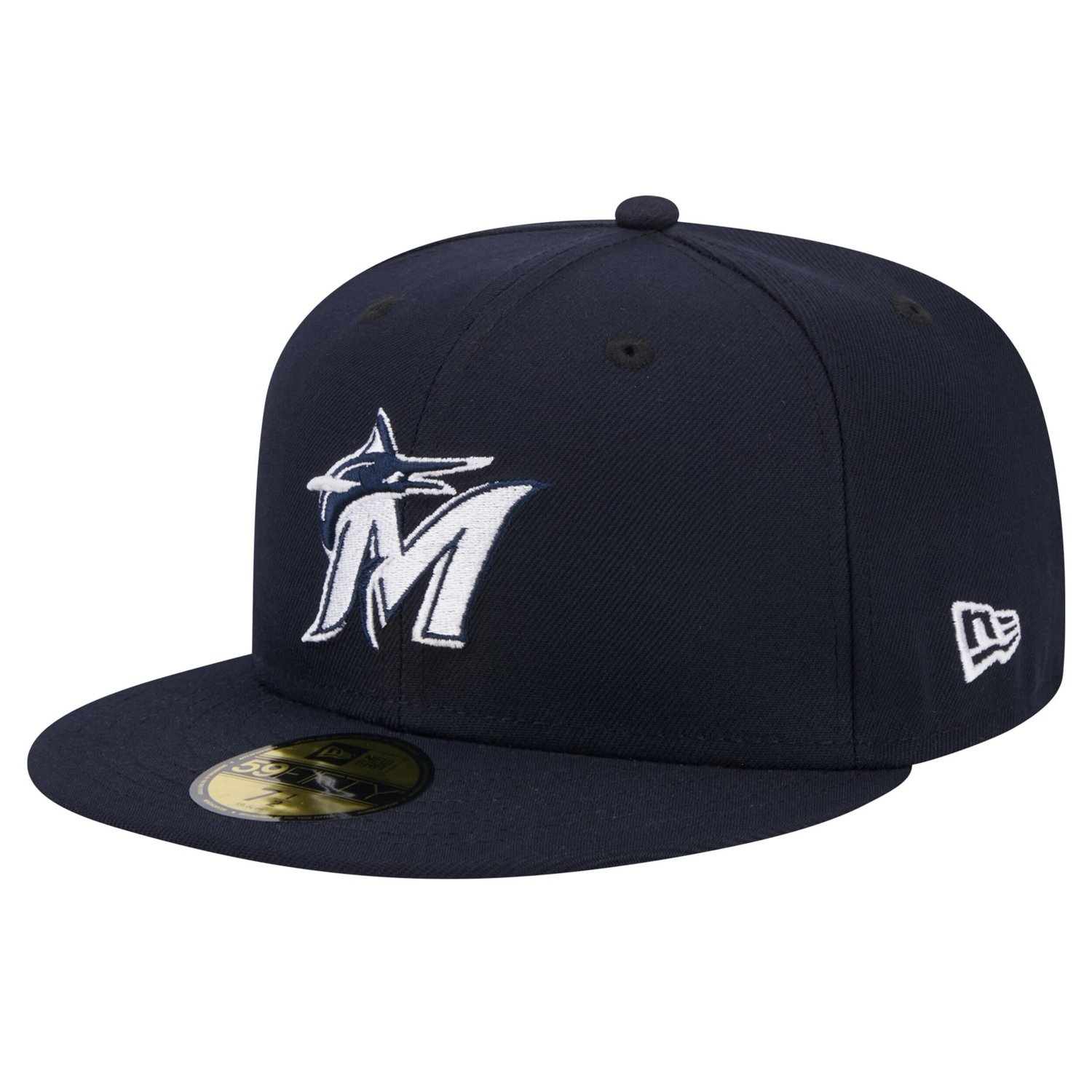 New Era Miami Marlins White Logo 59FIFTY Fitted Hat