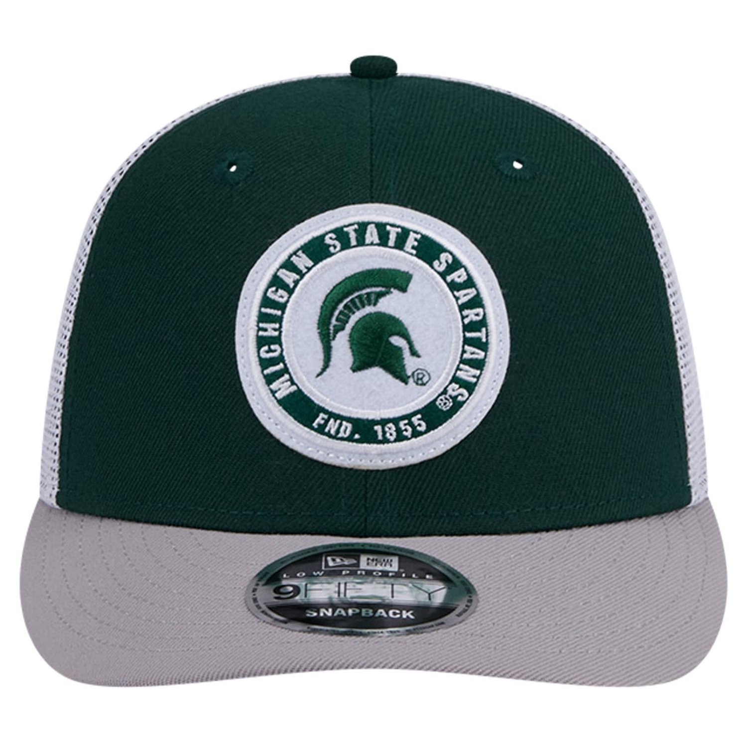 New Era Michigan State Spartans Throwback Circle Patch 9FIFTY Trucker Snapback Hat                                               - view number 2