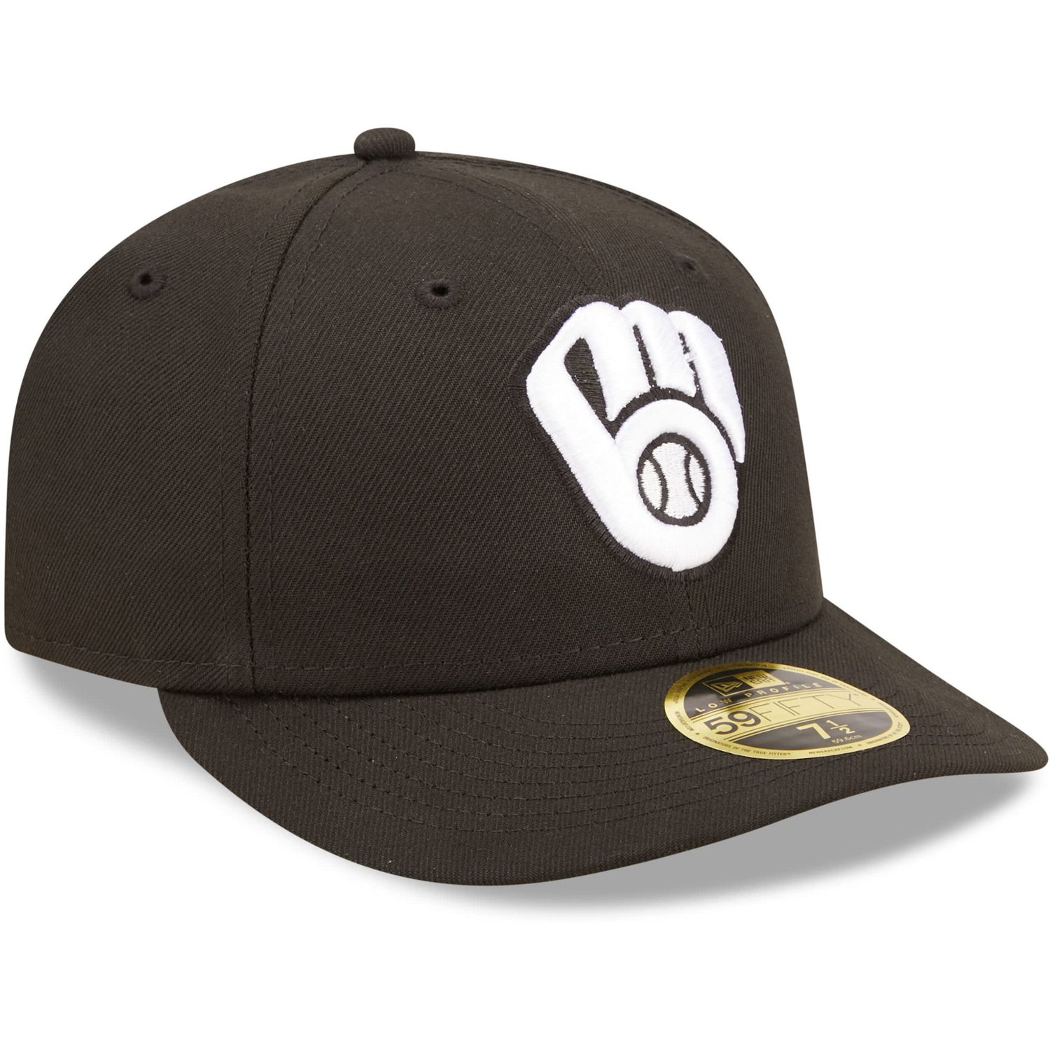 New Era Milwaukee Brewers  White Low Profile 59FIFTY Fitted Hat