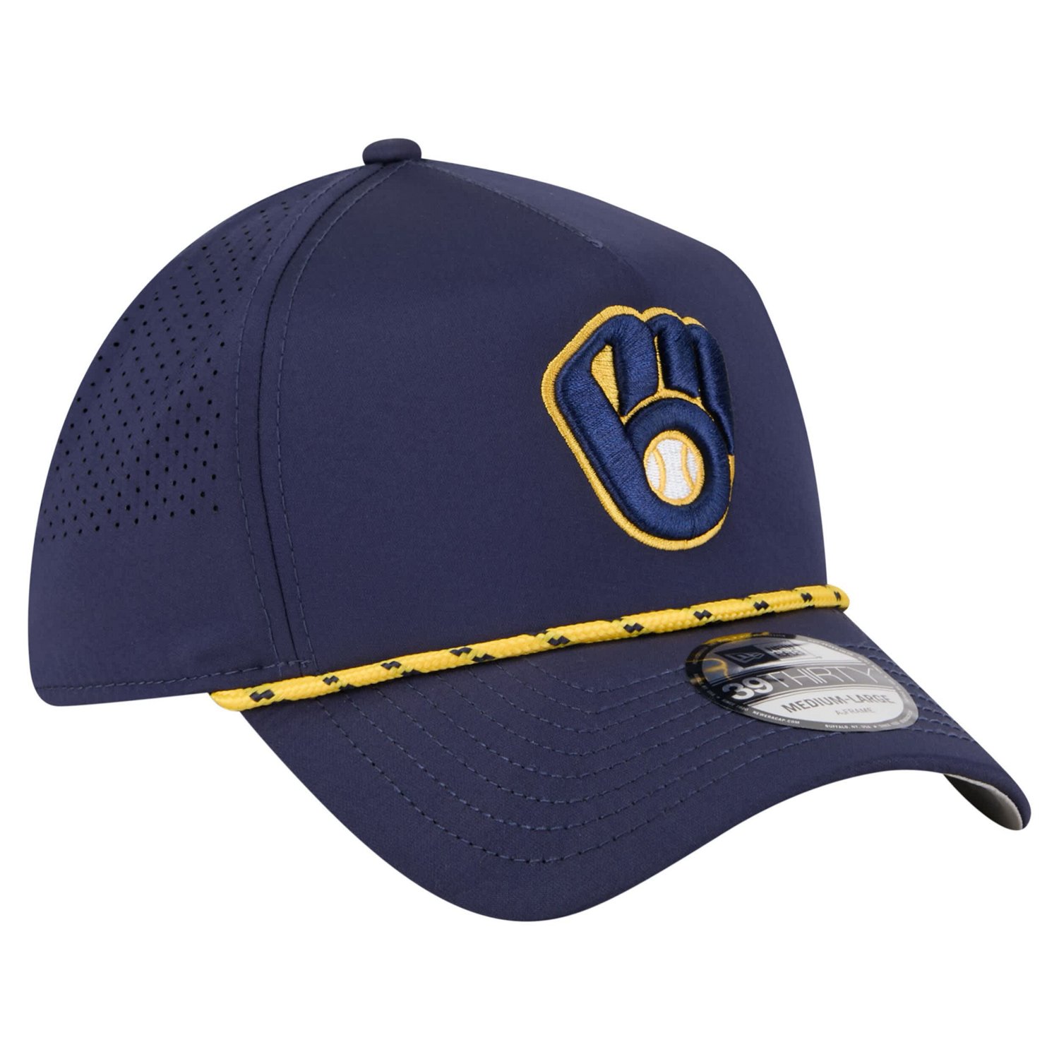 New Era Milwaukee Brewers 39THIRTY A-Frame Perforated Flex Hat - view number 3