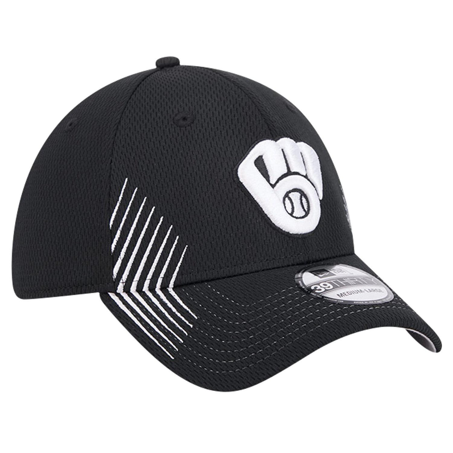 New Era Milwaukee Brewers Active Dash Mark 39THIRTY Flex Hat