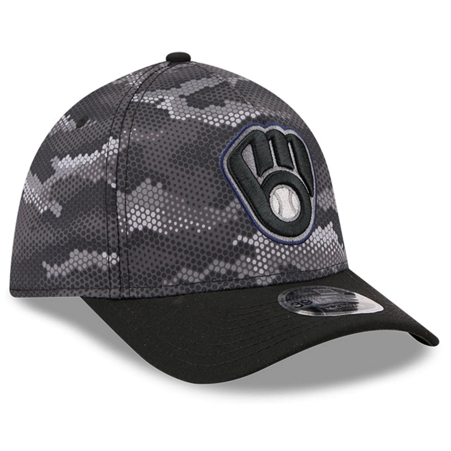 New Era Milwaukee Brewers Camo 39THIRTY A-Frame Flex Hat - view number 3