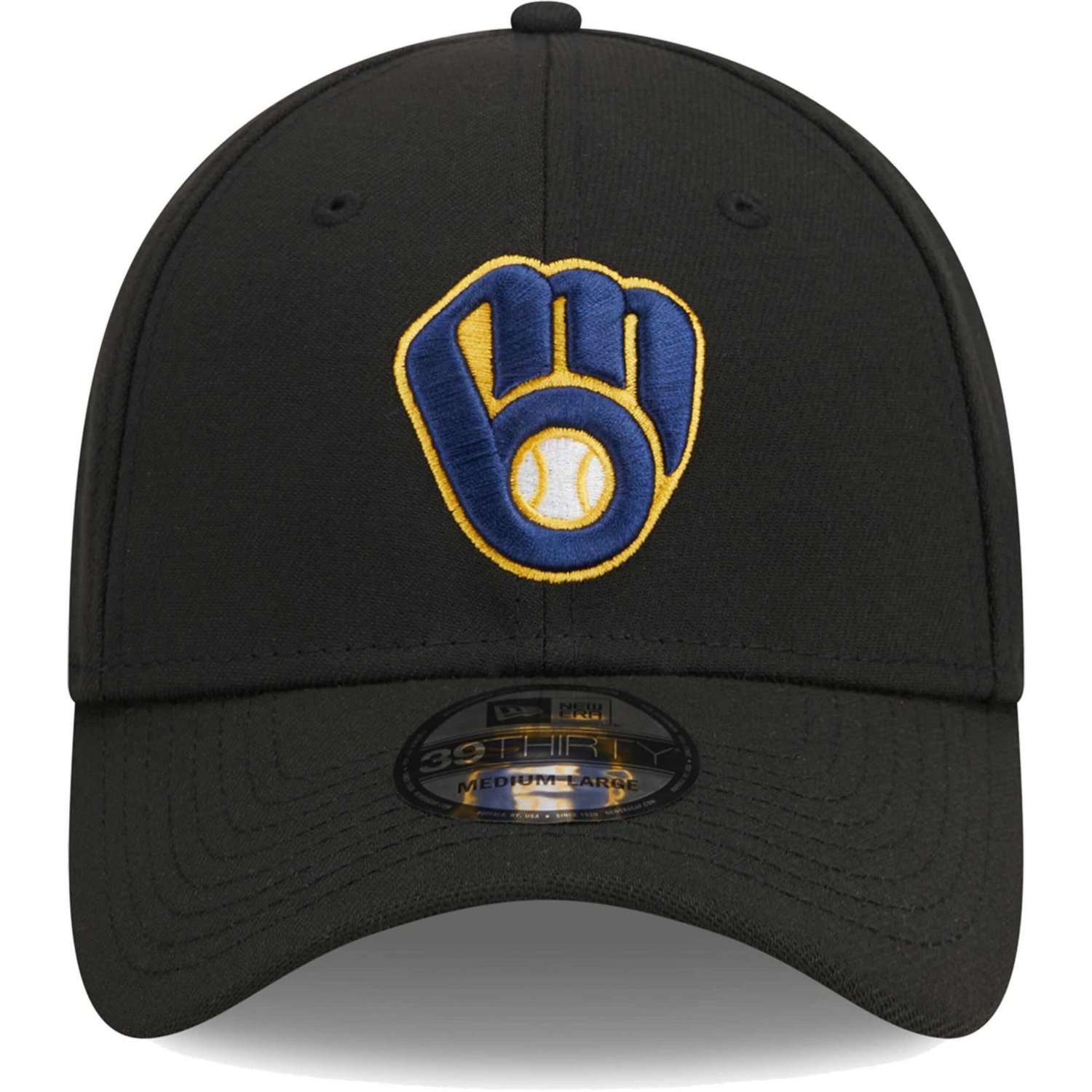 New Era Milwaukee Brewers Logo 39THIRTY Flex Hat                                                                                 - view number 2