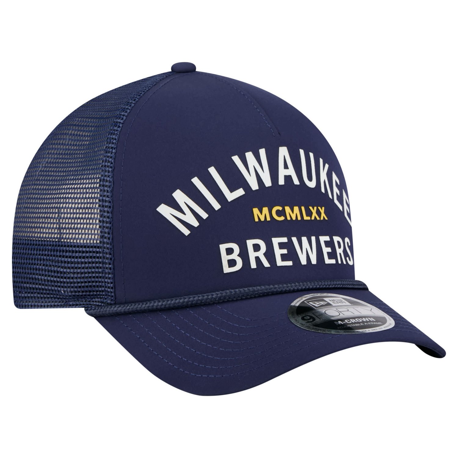 New Era Milwaukee Brewers Minimalist 9FORTY A-Frame Adjustable Hat - view number 3