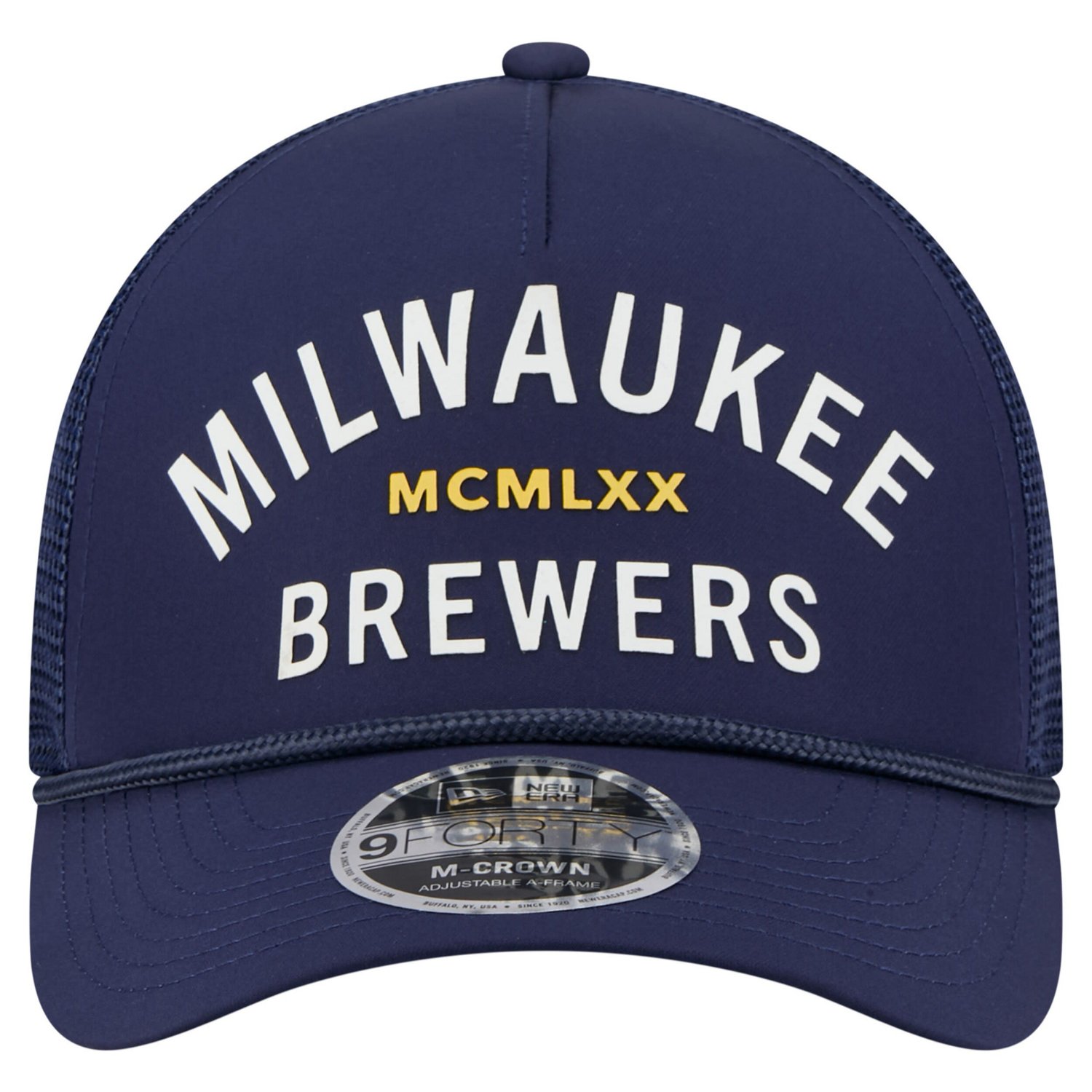 New Era Milwaukee Brewers Minimalist 9FORTY A-Frame Adjustable Hat - view number 2