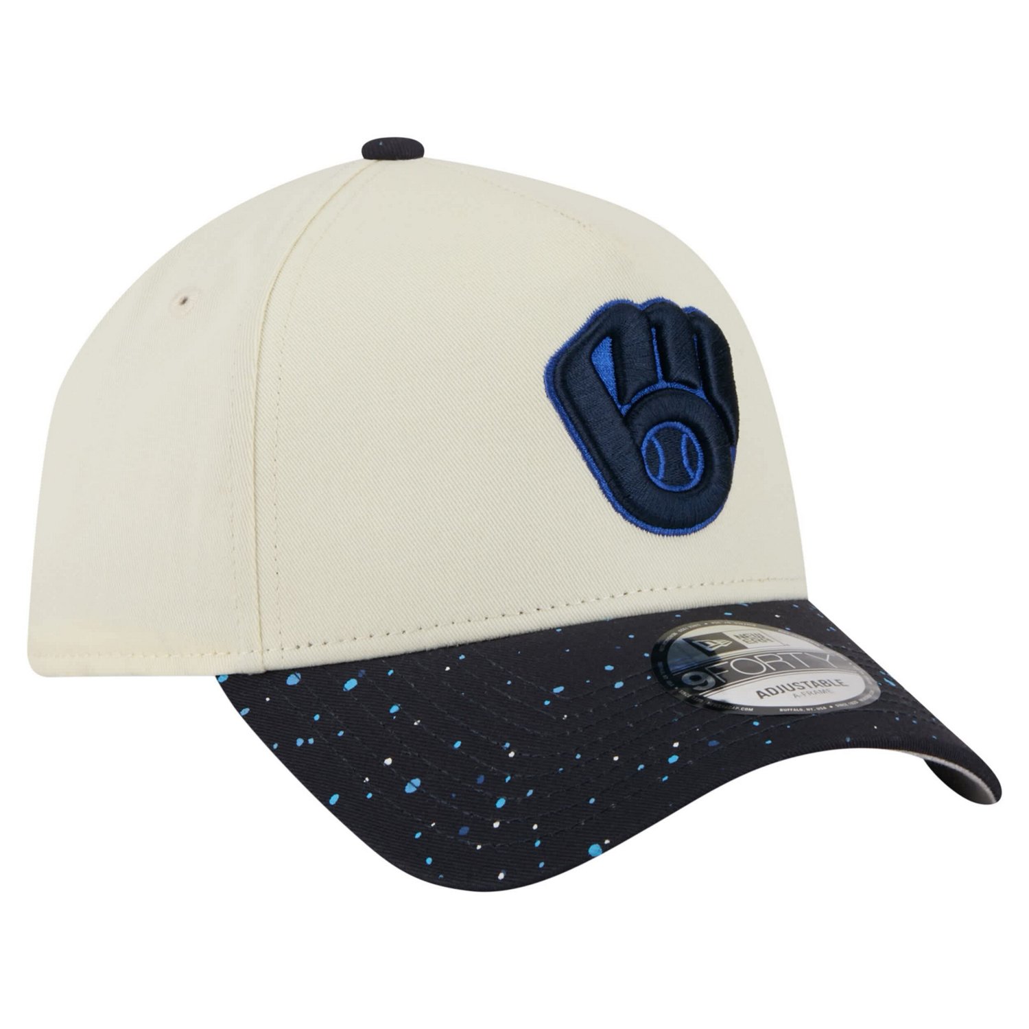 New Era Milwaukee Brewers Speckle A-Frame 9FORTY Adjustable Hat - view number 3