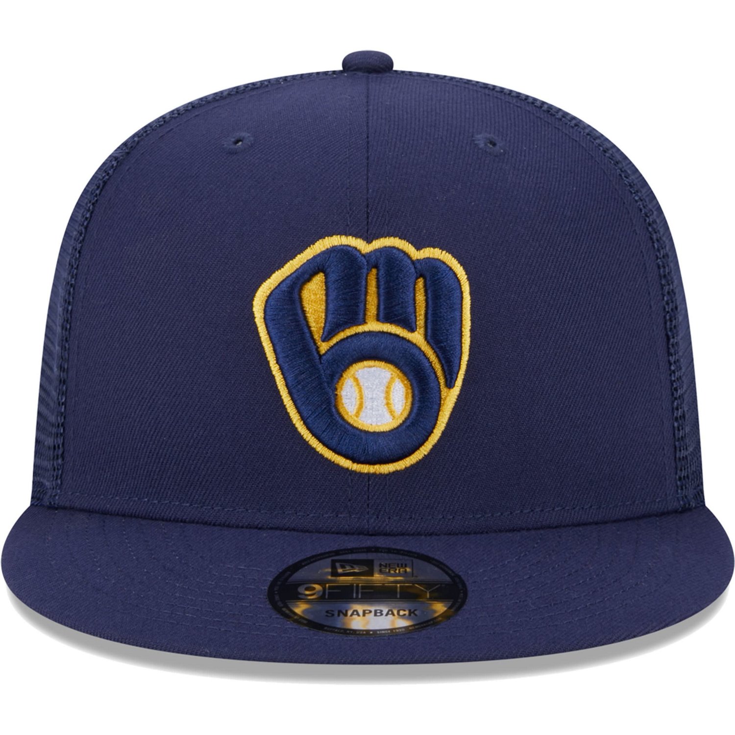 New Era Milwaukee Brewers Team Color Trucker 9FIFTY Snapback Hat - view number 2