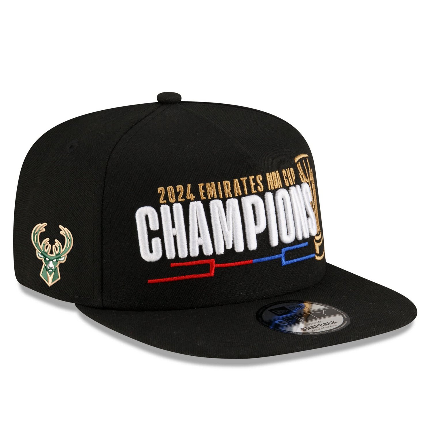 New Era Milwaukee Bucks 2024 NBA Cup Champions Locker Room 9FIFTY Snapback Adjustable Hat