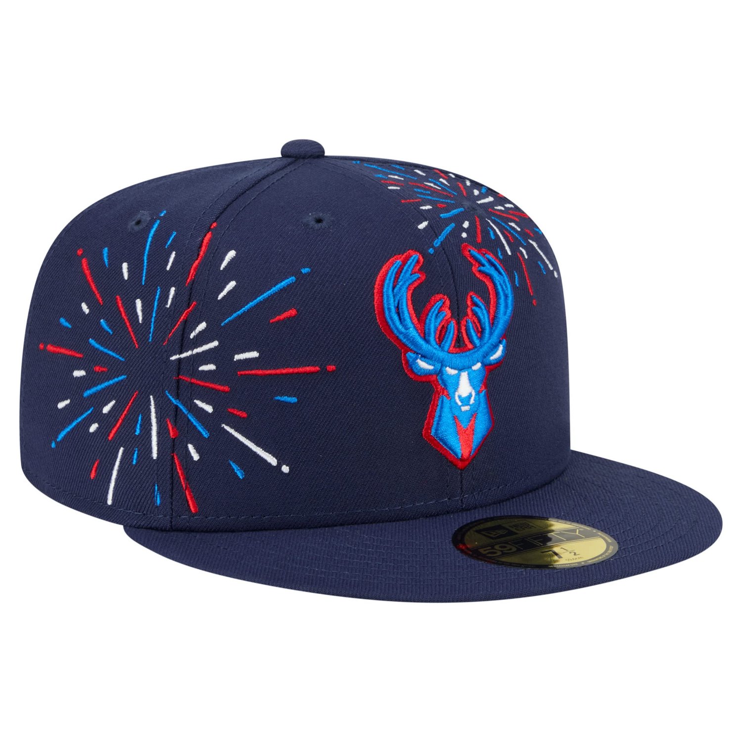 New Era Milwaukee Bucks Americana Fireworks 59FIFTY Fitted Hat - view number 3