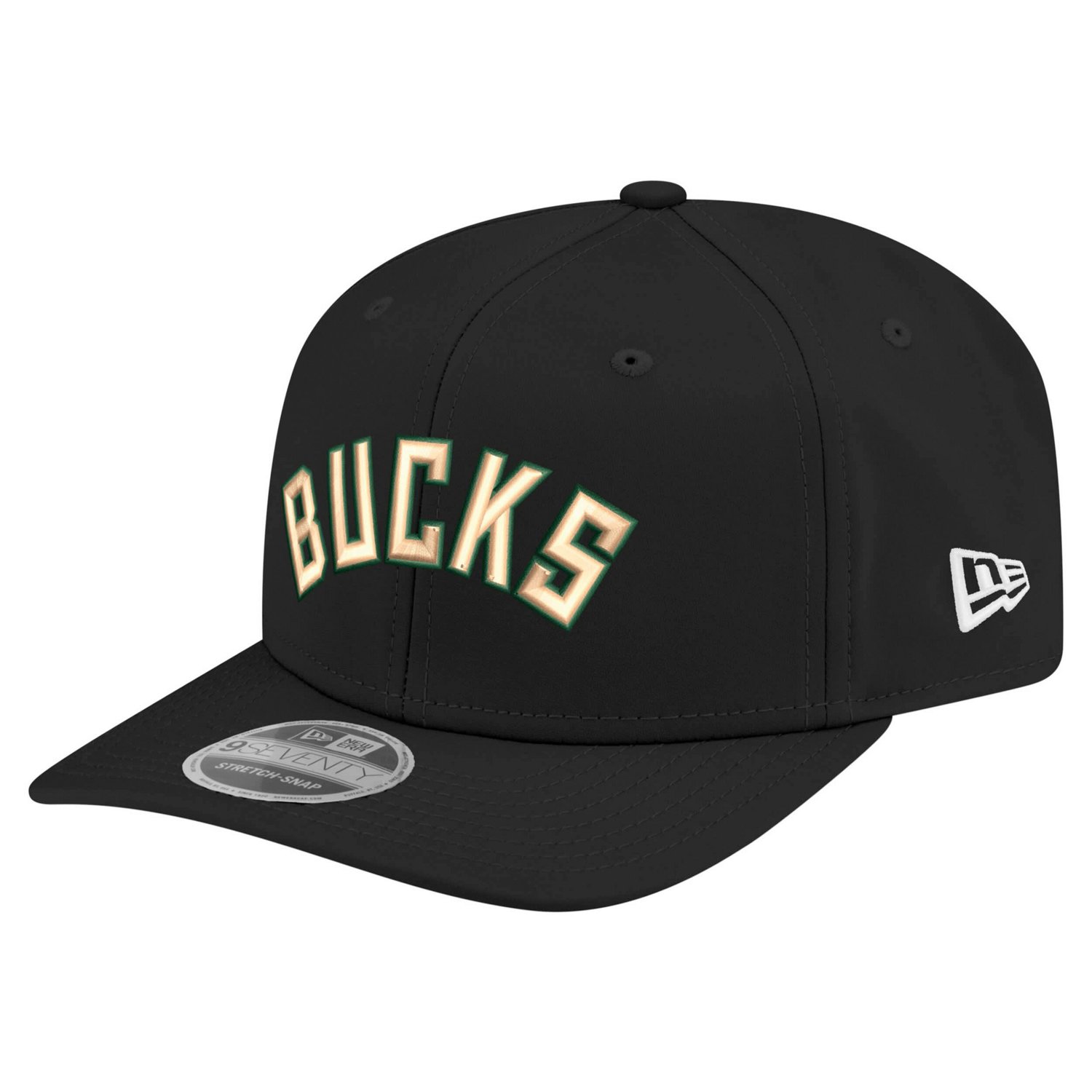 New Era Milwaukee Bucks Statement Edition Jersey Hook 9SEVENTY Stretch-Snap Hat                                                  - view number 3